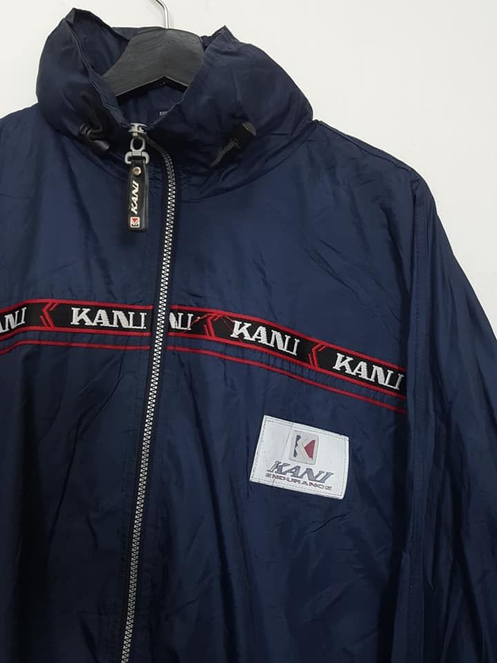Karl Kani × Vintage Sidetape Polyester Light Rain Hooded Zipper Jacket Size US XL / EU 56 / 4 - 4 Thumbnail
