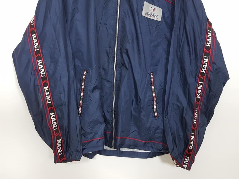 Karl Kani × Vintage Sidetape Polyester Light Rain Hooded Zipper Jacket Size US XL / EU 56 / 4 - 7 Thumbnail