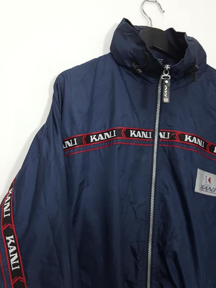 Karl Kani × Vintage Sidetape Polyester Light Rain Hooded Zipper Jacket Size US XL / EU 56 / 4 - 3 Thumbnail