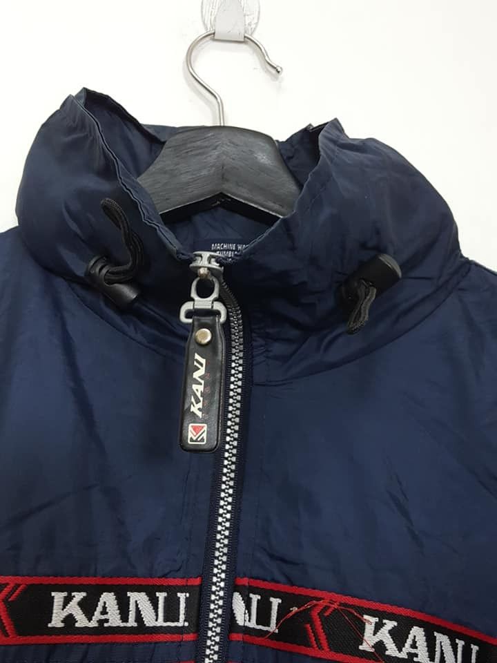 Karl Kani × Vintage Sidetape Polyester Light Rain Hooded Zipper Jacket Size US XL / EU 56 / 4 - 6 Thumbnail
