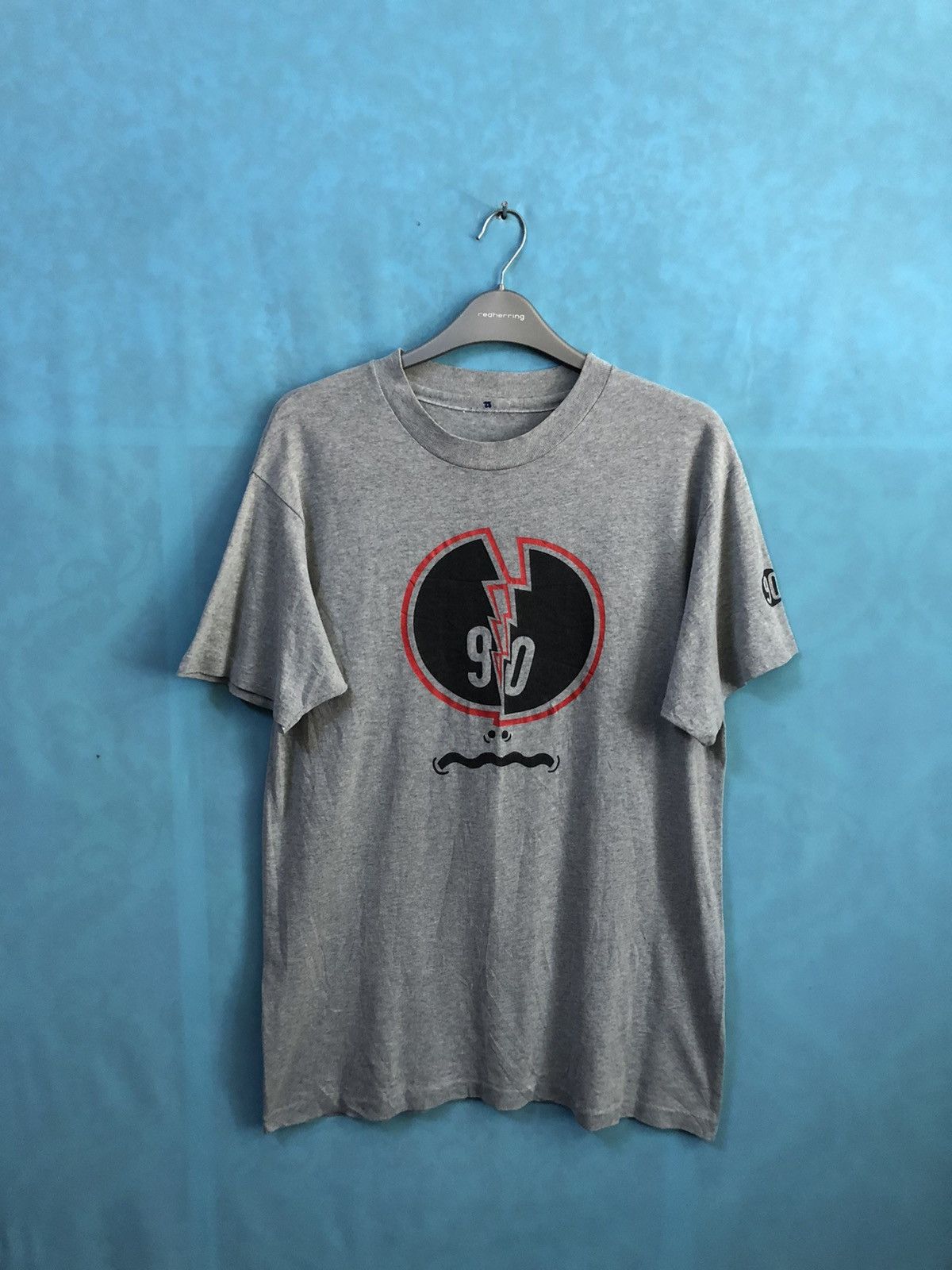 image of Santa Cruz Skateboards x Vintage Kevin Staab 1990 Ninety A4 in Grey, Men's (Size Medium)