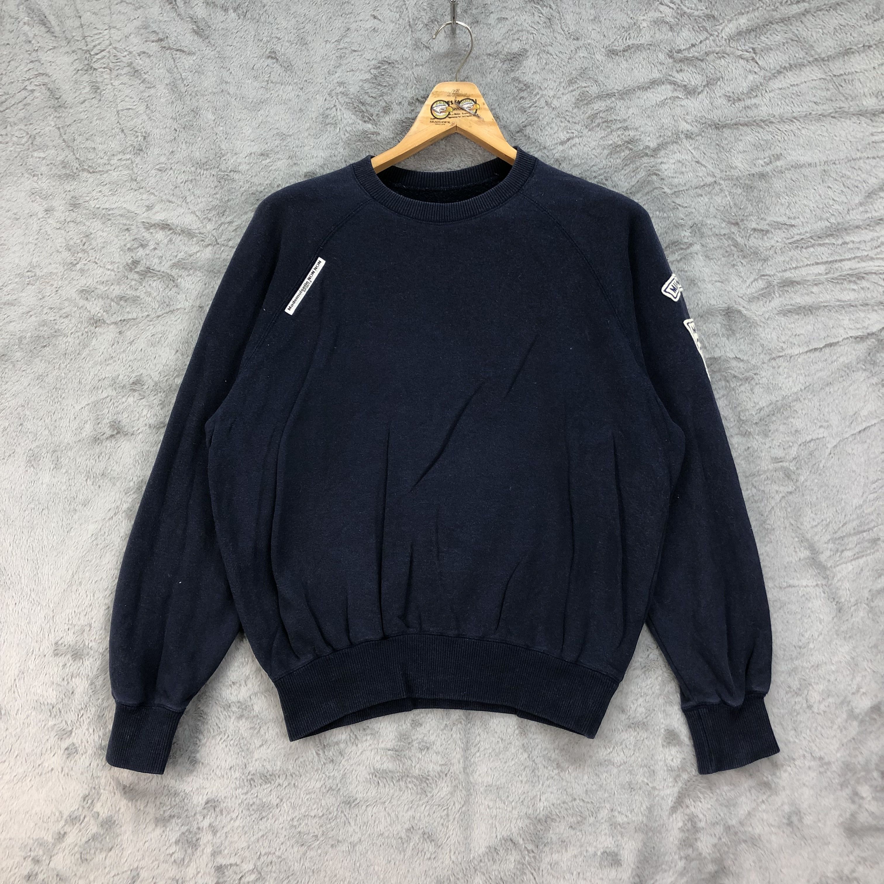 Japanese Brand Mademoiselle Non Non PAPAS Back Big Logo Sweat #4504-156 Size US S / EU 44-46 / 1 - 3 Thumbnail