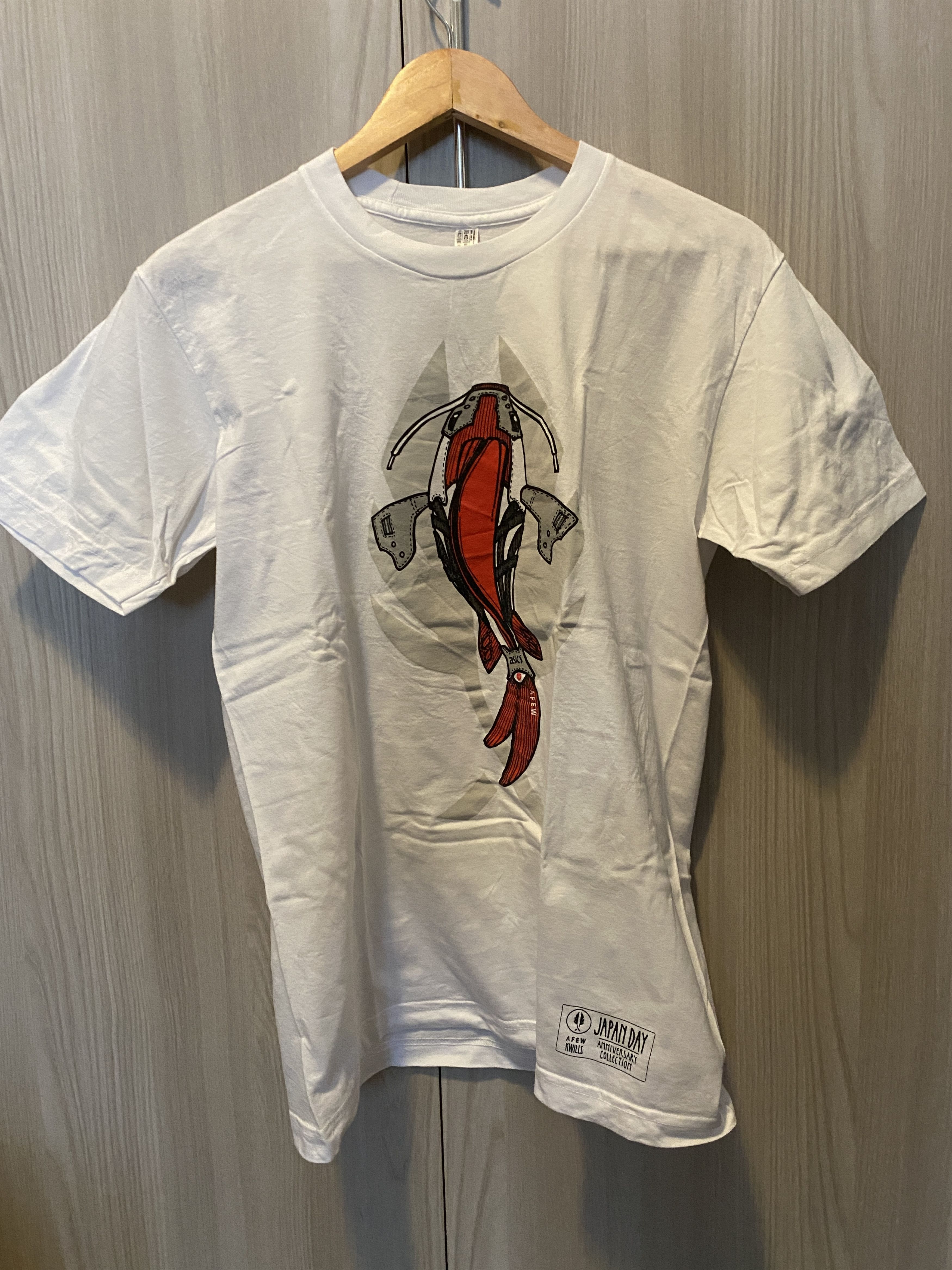 image of Grail Asics 25Th X Afew Koi Anniversary T-Shirt in White, Men's (Size Medium)