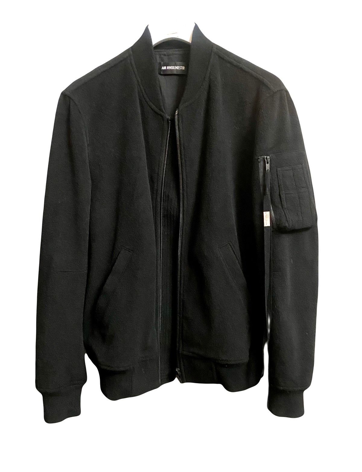 image of Ann Demeulemeester Fw 2021 Black Cashmere Wool Bombers S, Men's (Size Small)