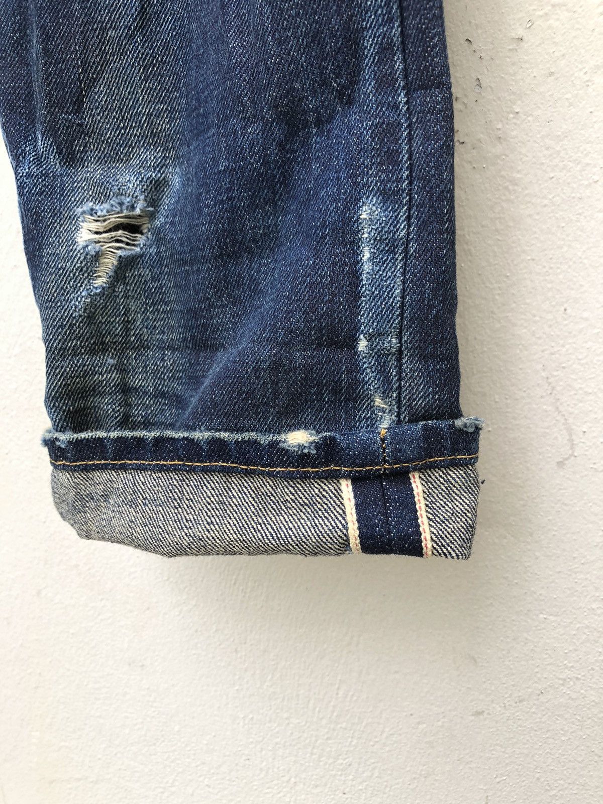 Vintage Ufin & Sons Japan Distressed Boro Patchwork Selvedge Denim Size US 30 / EU 46 - 16 Thumbnail