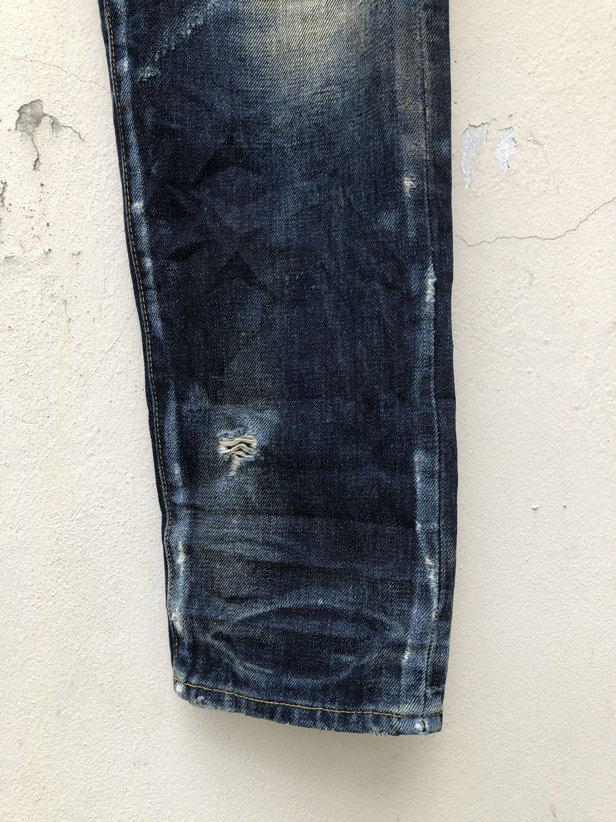 Vintage Ufin & Sons Japan Distressed Boro Patchwork Selvedge Denim Size US 30 / EU 46 - 15 Thumbnail
