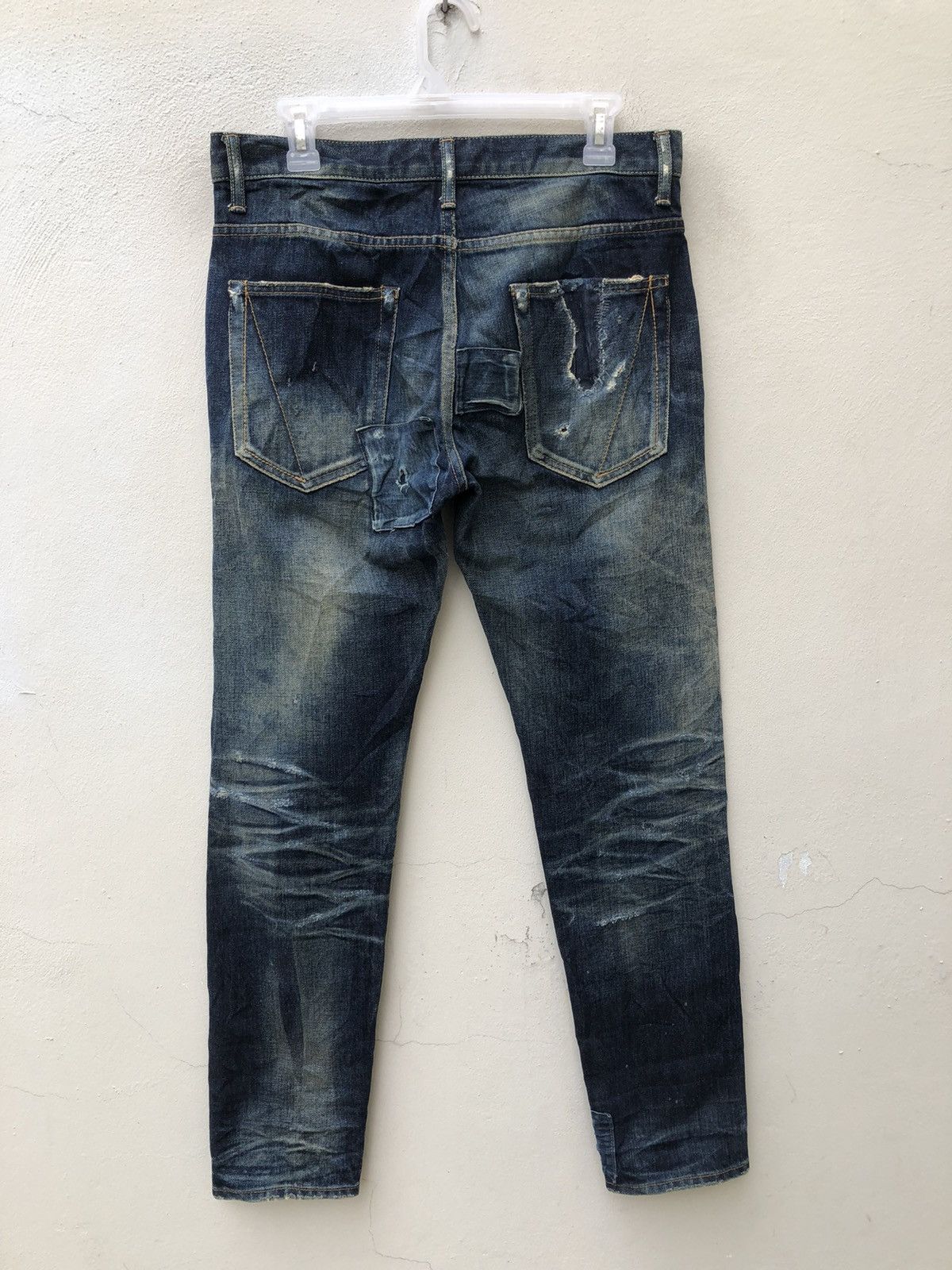 Vintage Ufin & Sons Japan Distressed Boro Patchwork Selvedge Denim Size US 30 / EU 46 - 17 Thumbnail