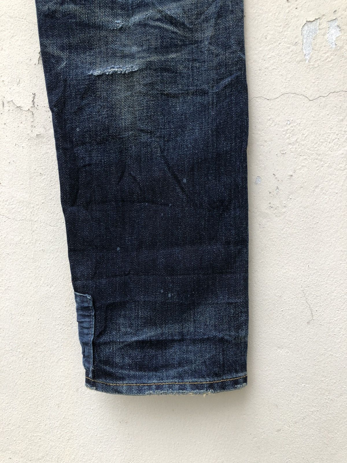 Vintage Ufin & Sons Japan Distressed Boro Patchwork Selvedge Denim Size US 30 / EU 46 - 23 Thumbnail