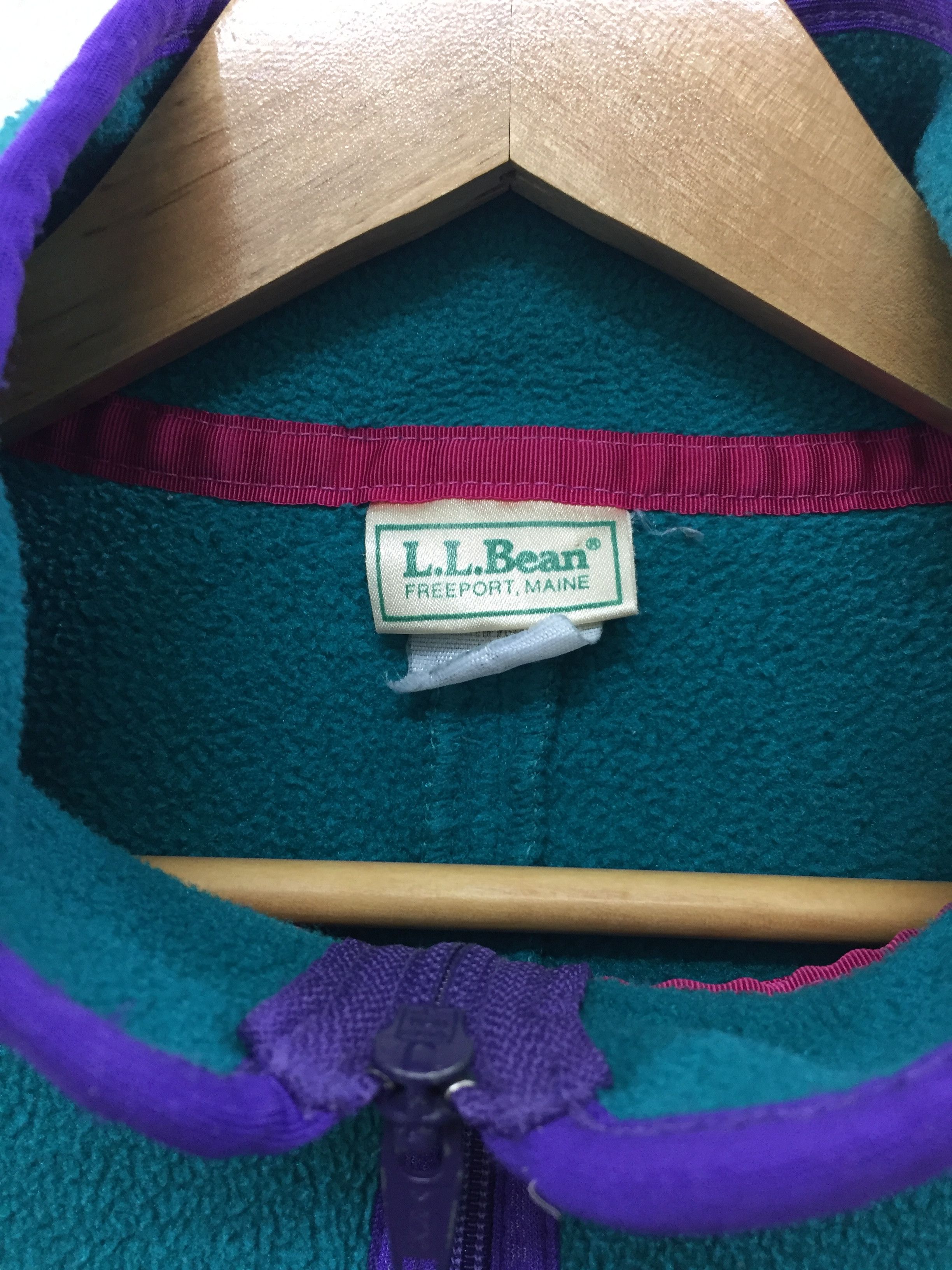 L.L. Bean 90's Made in USA Fleece jacket rare color Size US M / EU 48-50 / 2 - 8 Thumbnail