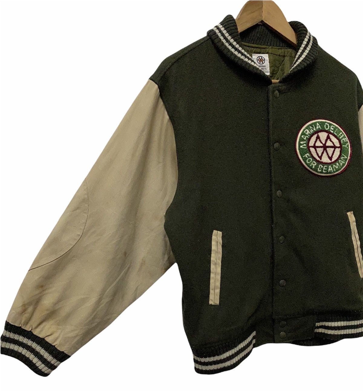 Japanese Brand MARINA DELREY PATCHWORK WOOL VARSITY JACKET Size US M / EU 48-50 / 2 - 5 Thumbnail