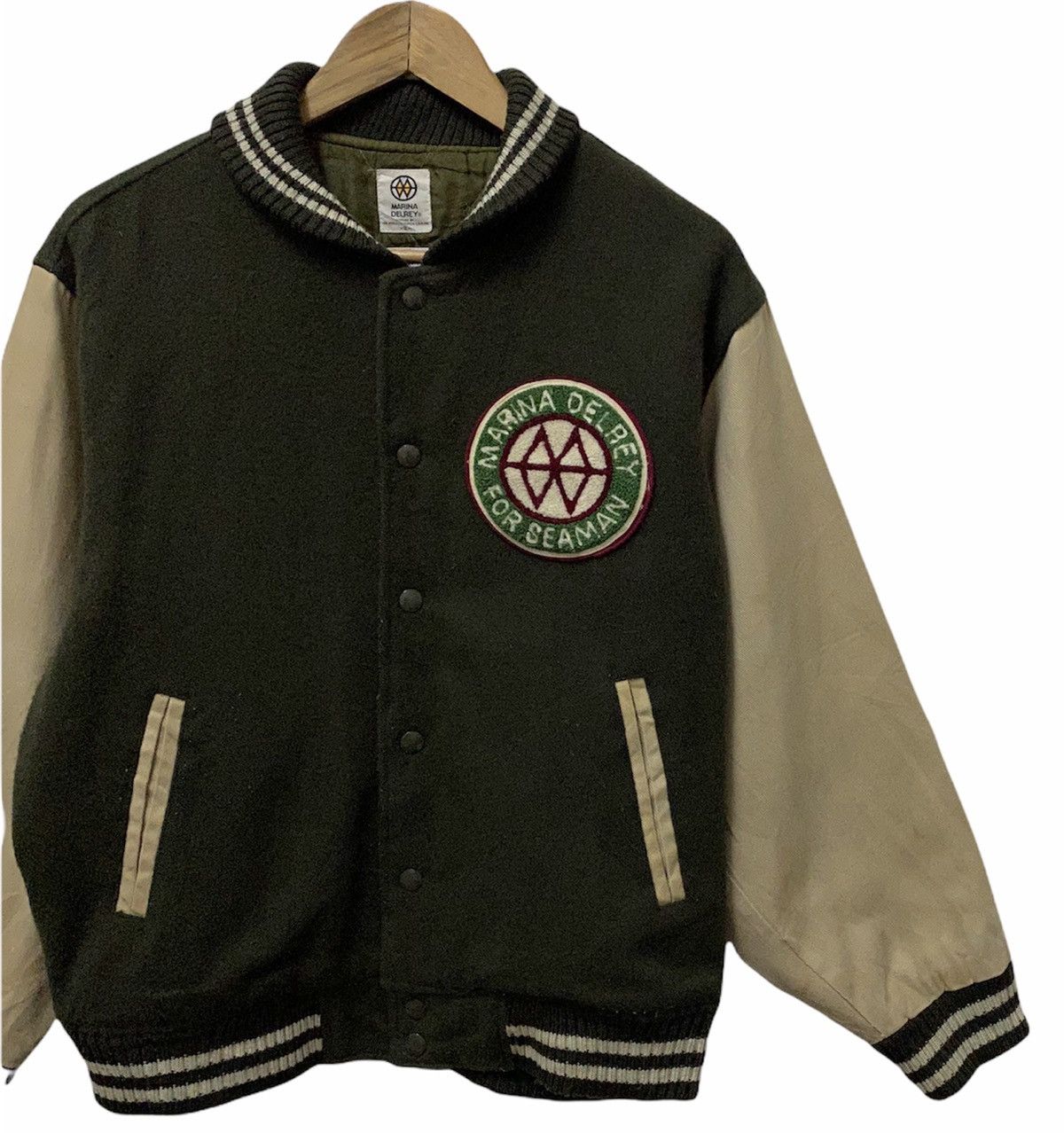 Japanese Brand MARINA DELREY PATCHWORK WOOL VARSITY JACKET Size US M / EU 48-50 / 2 - 2 Thumbnail