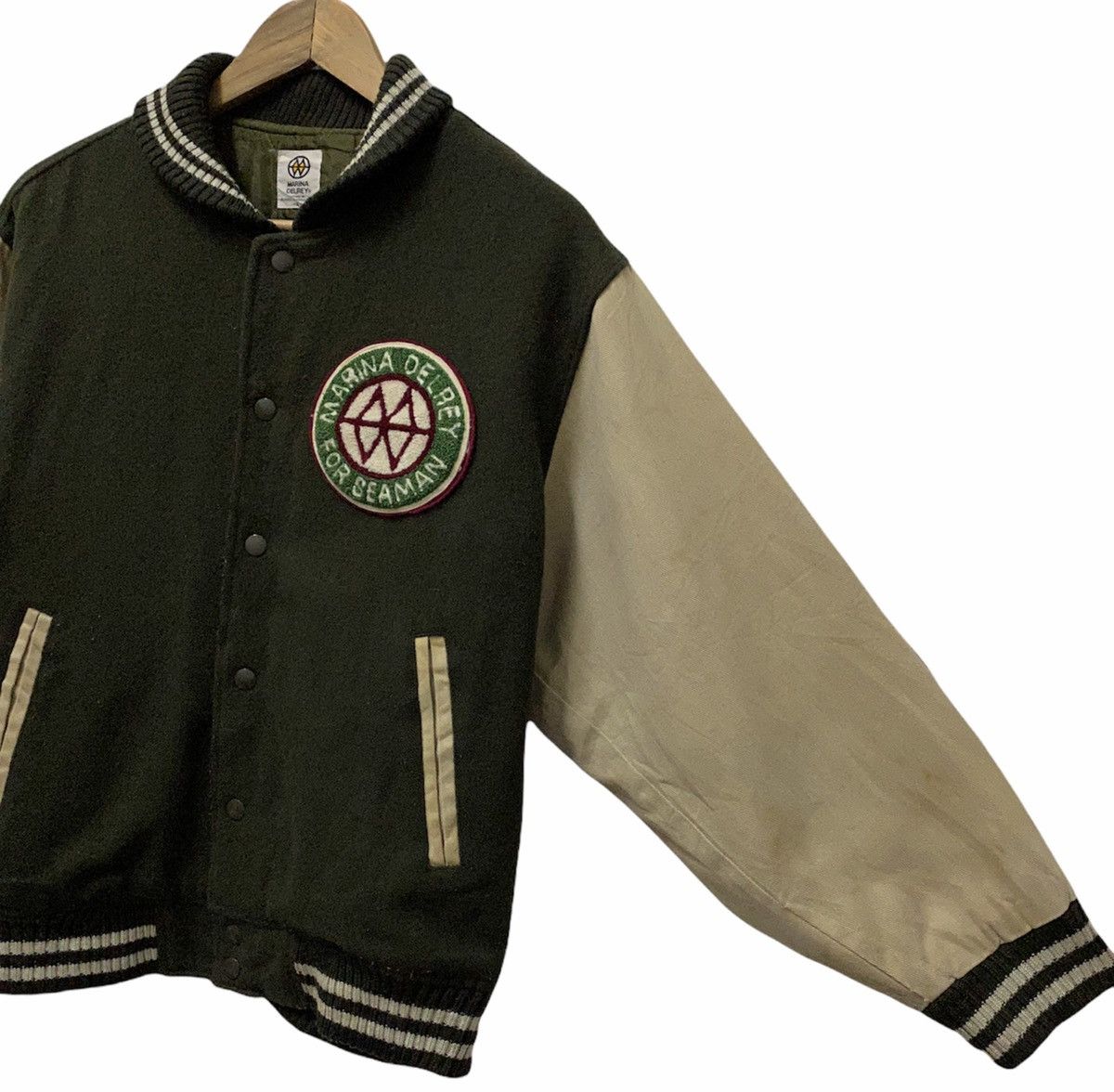 Japanese Brand MARINA DELREY PATCHWORK WOOL VARSITY JACKET Size US M / EU 48-50 / 2 - 6 Thumbnail