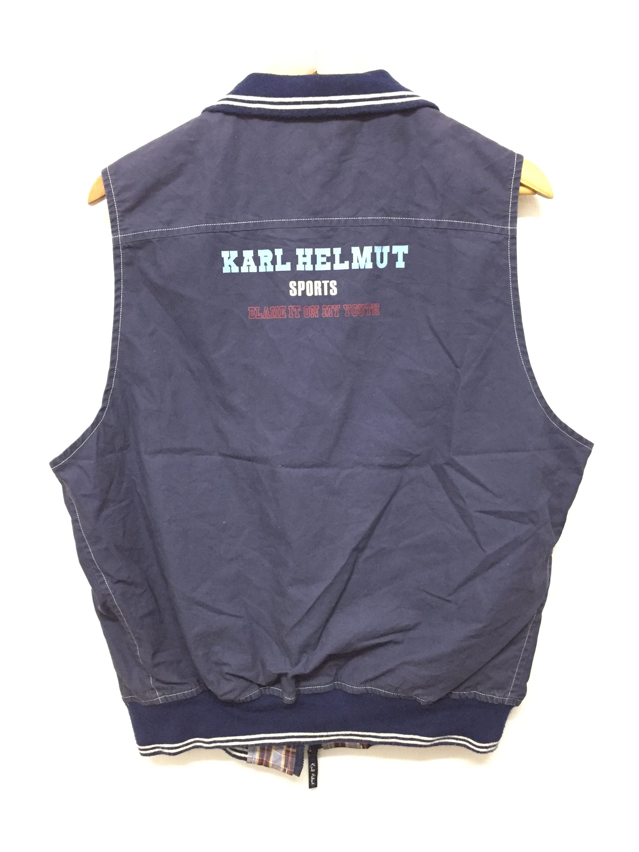 Japanese Brand Vtg KARL HELMUT vest Patch spell out Jacket Size US L / EU 52-54 / 3 - 8 Thumbnail