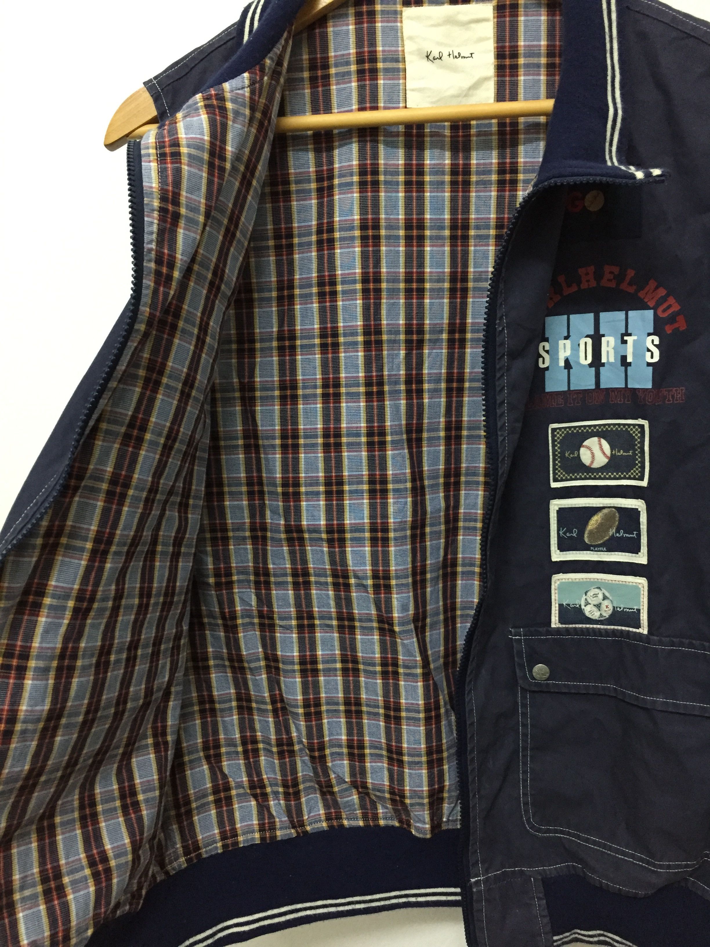 Japanese Brand Vtg KARL HELMUT vest Patch spell out Jacket Size US L / EU 52-54 / 3 - 7 Thumbnail