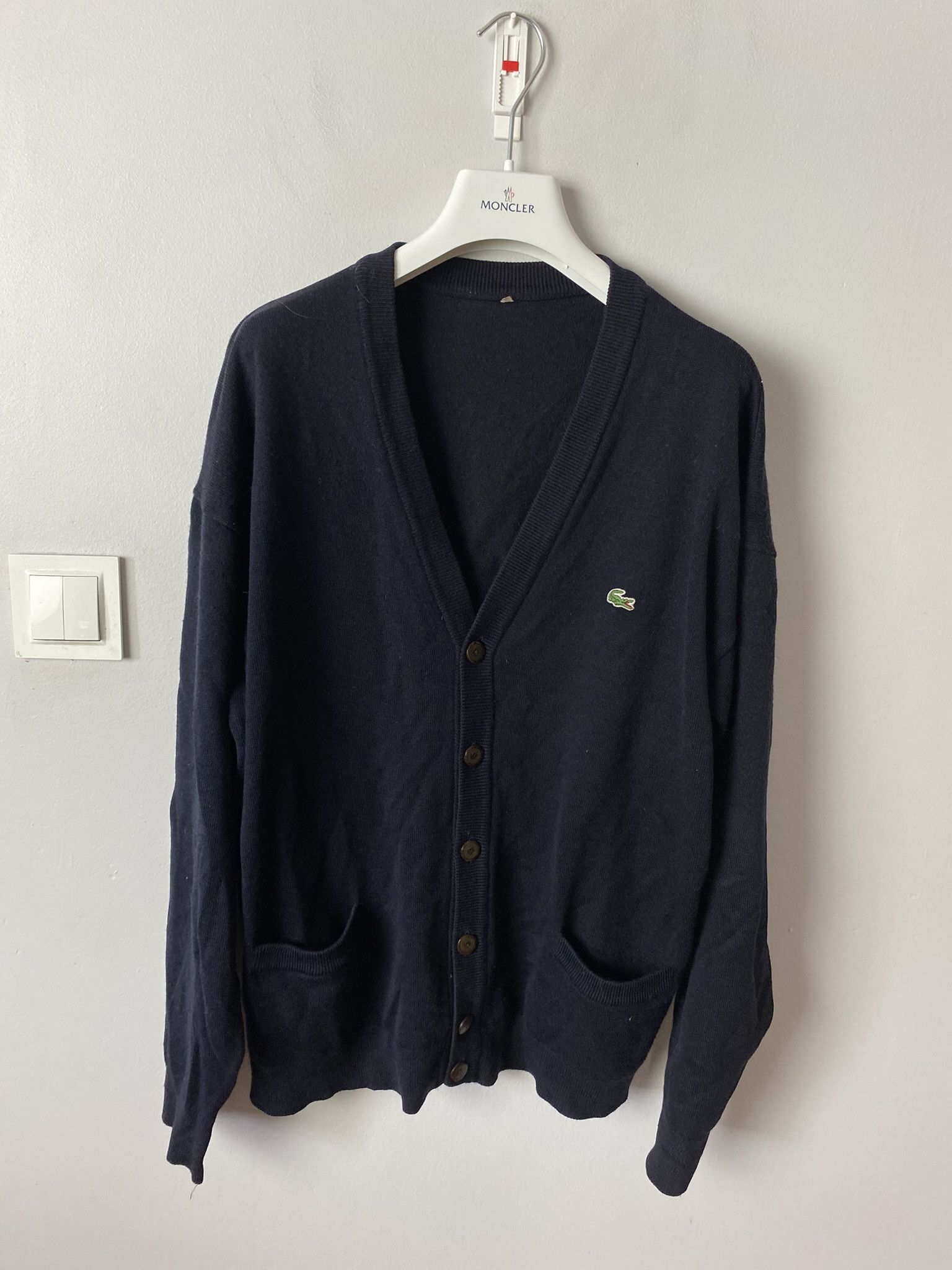 Lacoste × Vintage Lacoste vintage cardigan sweater knitwear wool Size US XXL / EU 58 / 5 - 1 Thumbnail