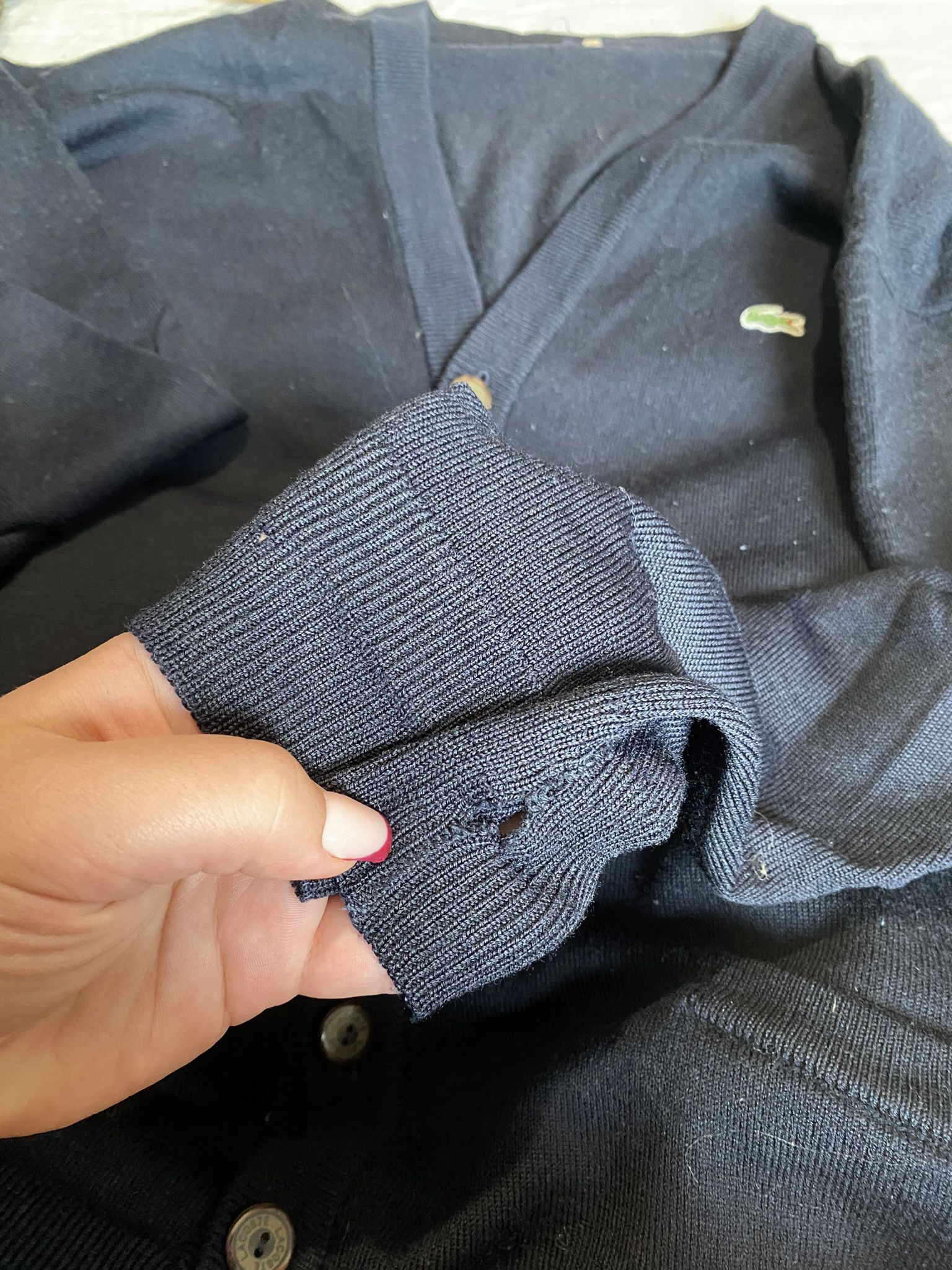 Lacoste × Vintage Lacoste vintage cardigan sweater knitwear wool Size US XXL / EU 58 / 5 - 6 Thumbnail