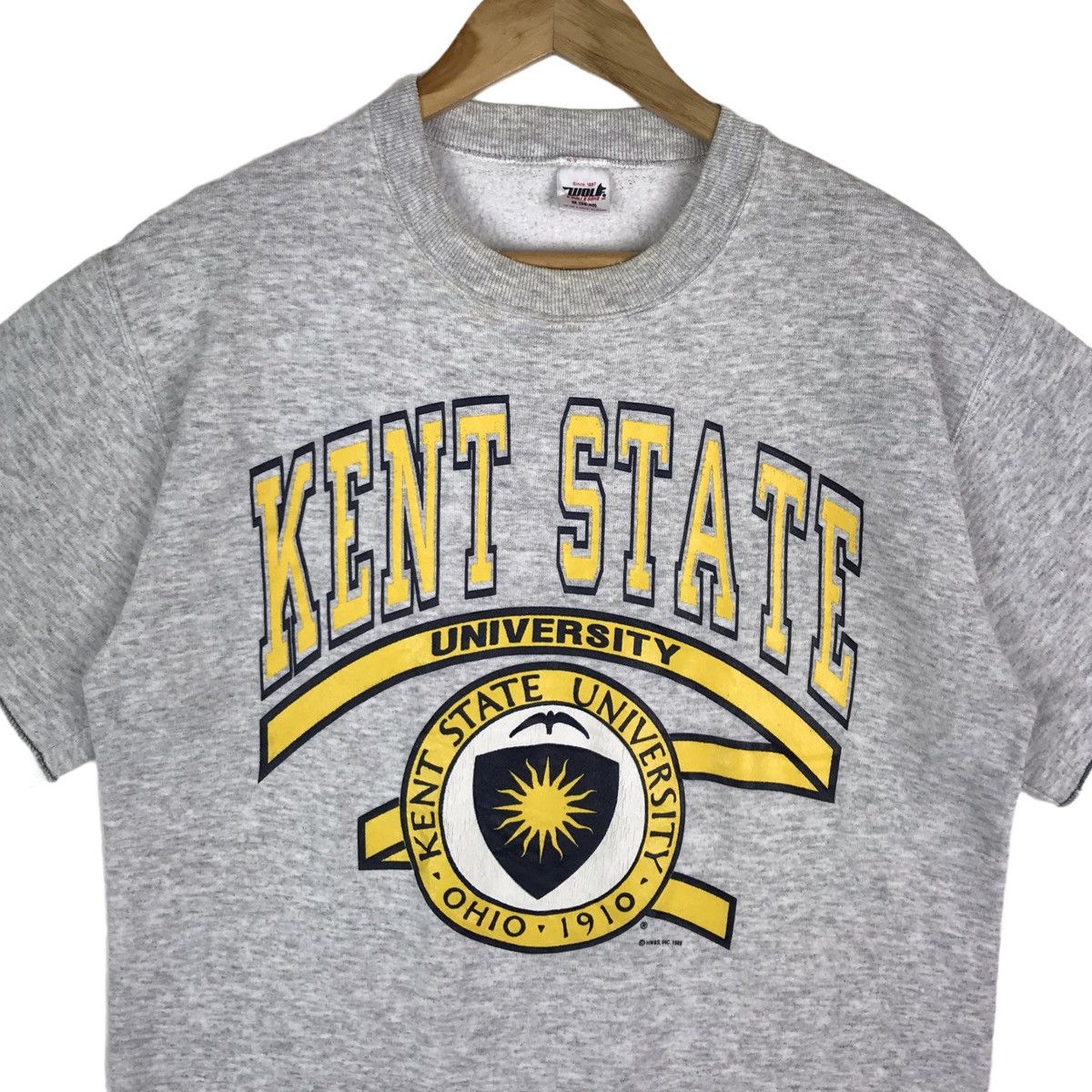 Vintage Vintage 80s Kent State University Short Sleeve Sweatshirt Size US M / EU 48-50 / 2 - 2 Thumbnail