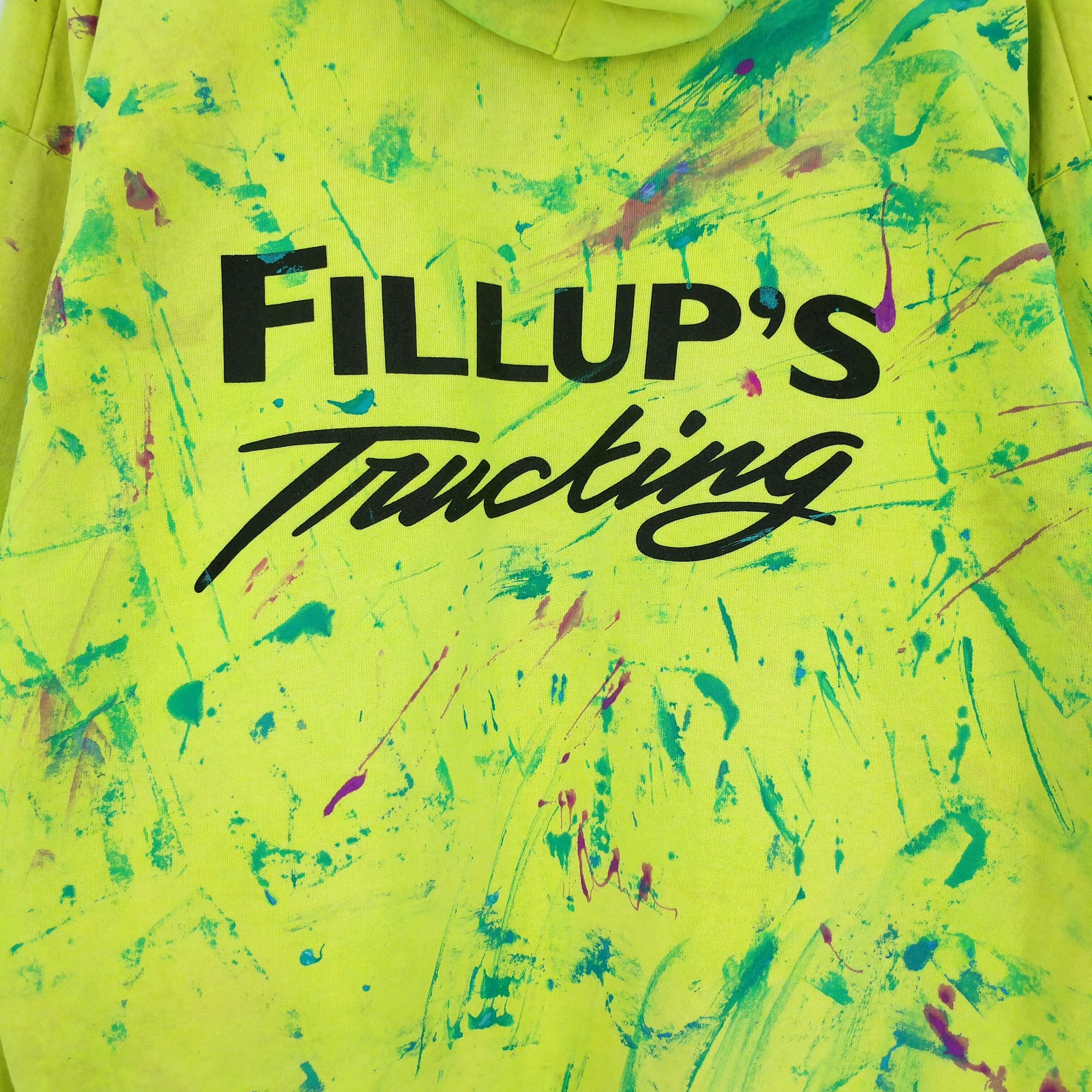 Other Fillups Trucking Custom Painted Glow Distressed Hoodie Size US XL / EU 56 / 4 - 8 Thumbnail