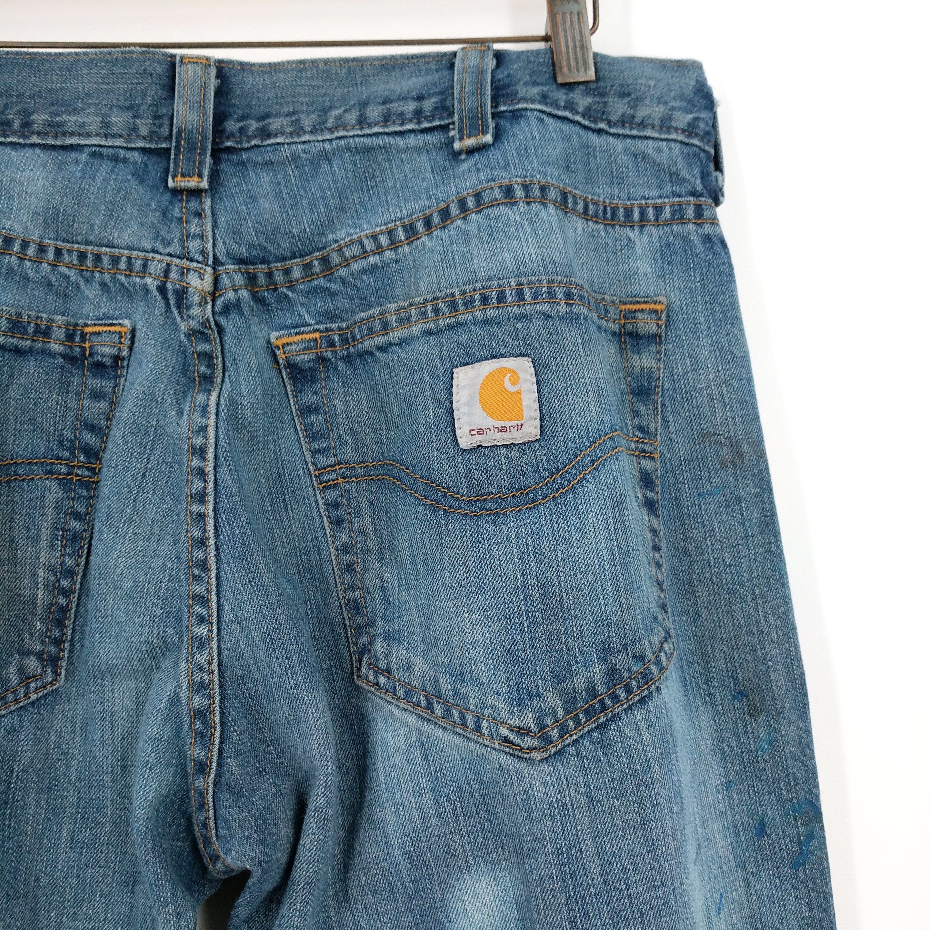 Carhartt Carhartt Custom Hand Painted Bleached Work Denim Jeans Size US 34 / EU 50 - 6 Thumbnail