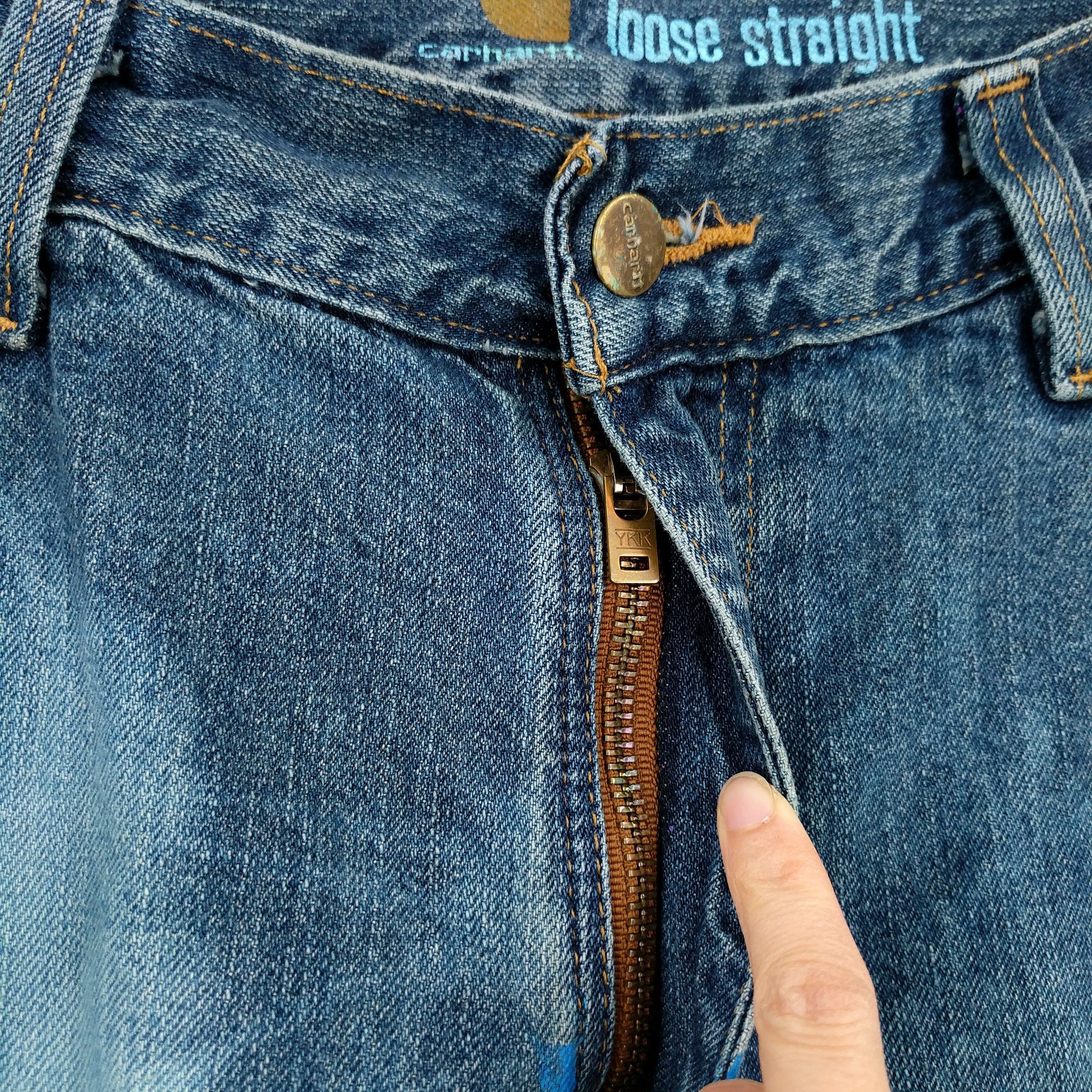 Carhartt Carhartt Custom Hand Painted Bleached Work Denim Jeans Size US 34 / EU 50 - 4 Thumbnail