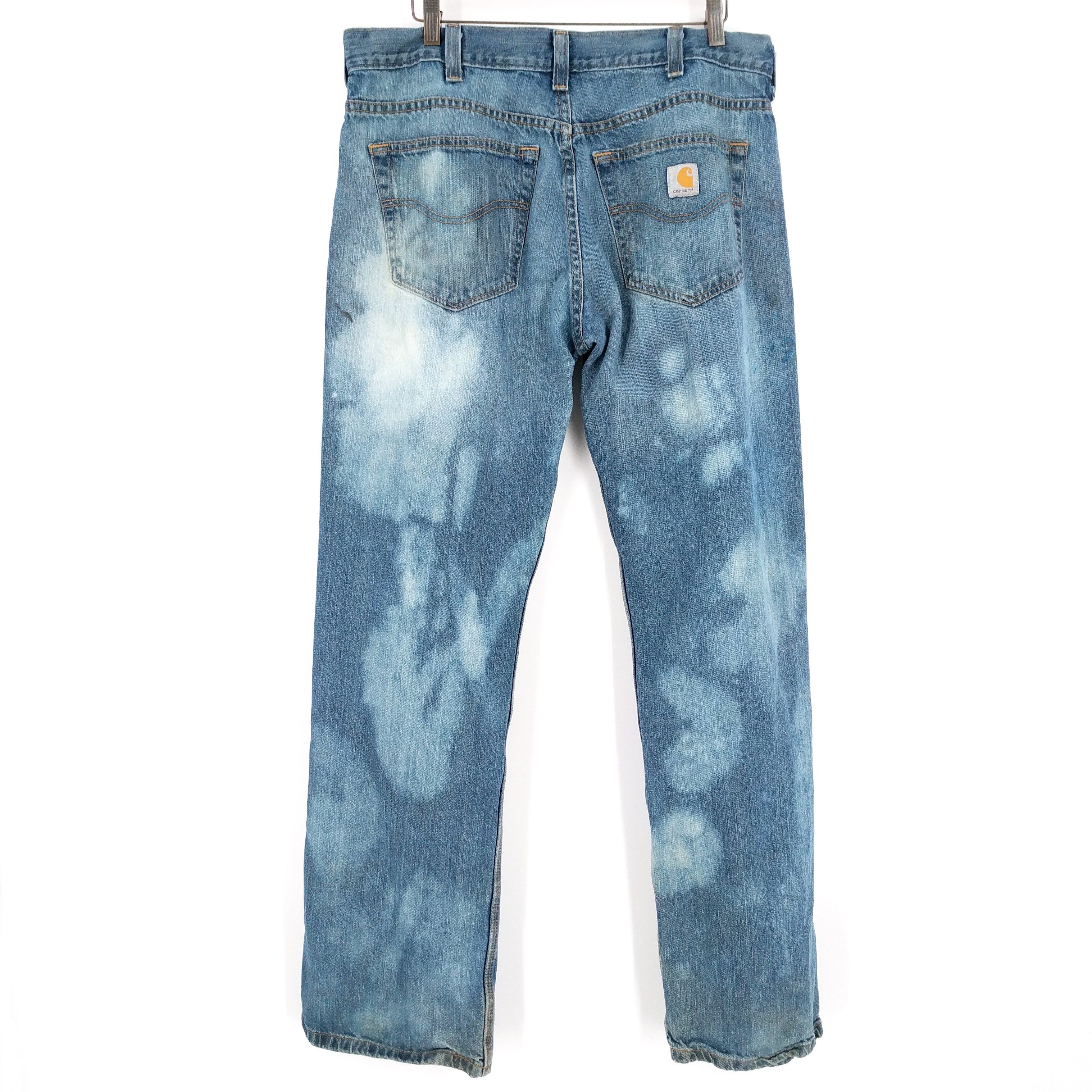 Carhartt Carhartt Custom Hand Painted Bleached Work Denim Jeans Size US 34 / EU 50 - 5 Thumbnail