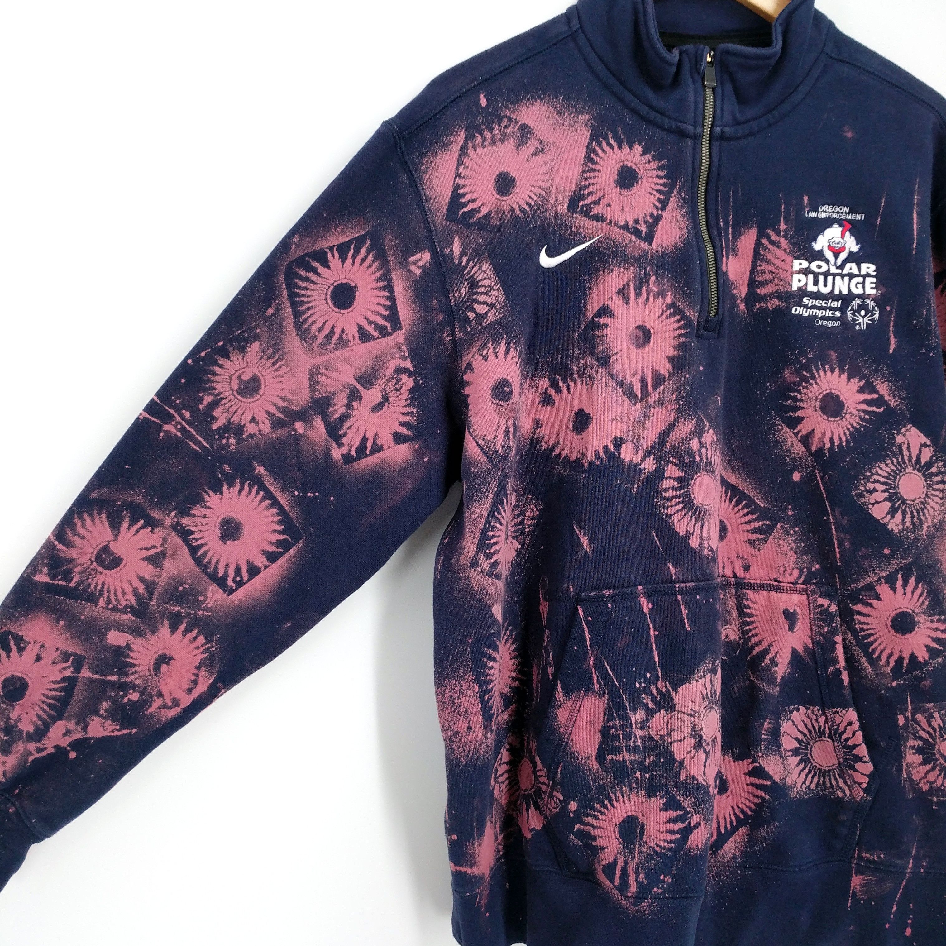 Nike NIKE Custom Hand Bleached Tie Dye Polar Plunge Sweatshirt Size US XL / EU 56 / 4 - 3 Thumbnail