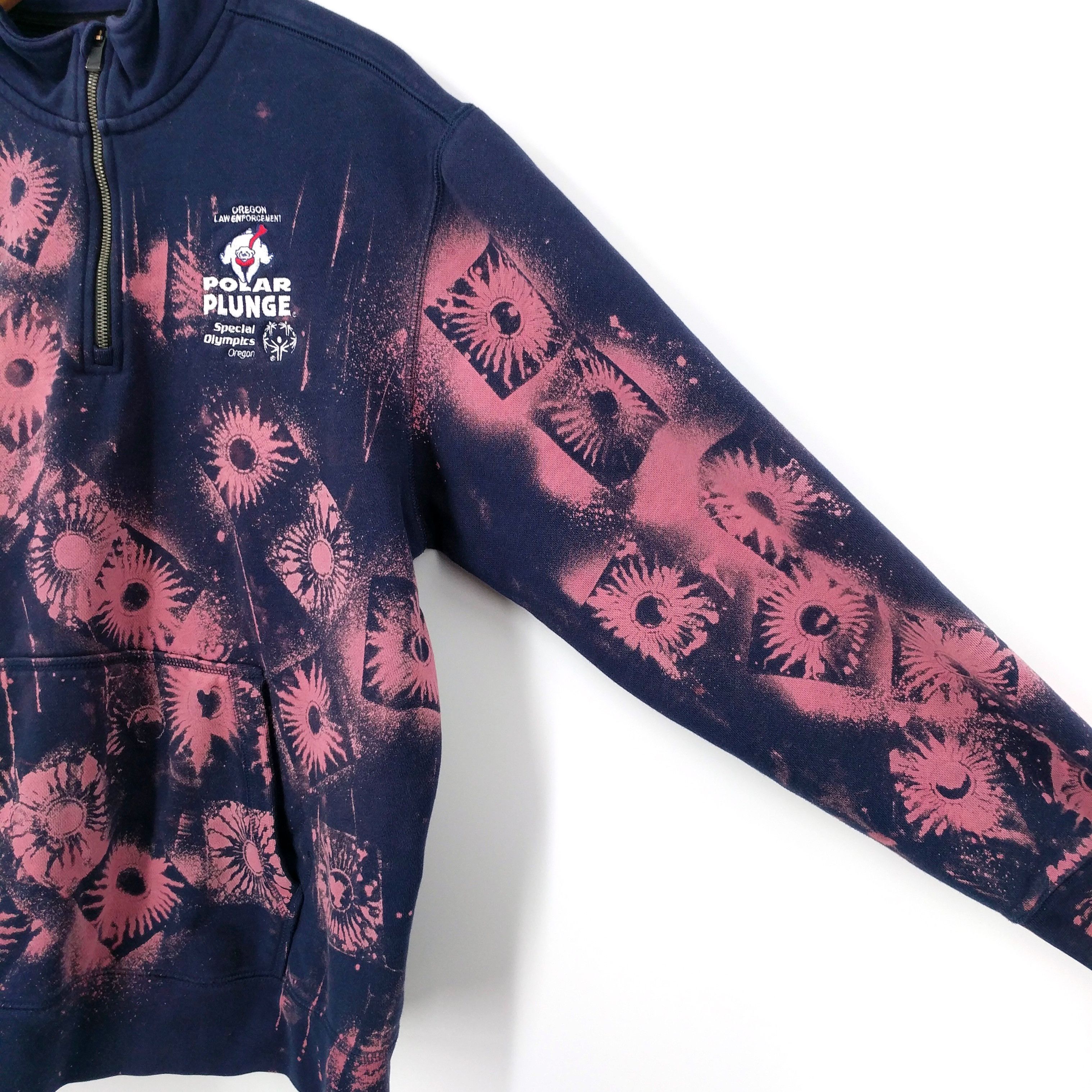 Nike NIKE Custom Hand Bleached Tie Dye Polar Plunge Sweatshirt Size US XL / EU 56 / 4 - 4 Thumbnail