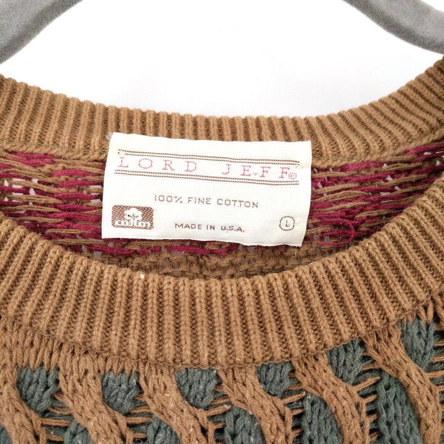 Vintage Vintage Lord Jeff Textured Knit Union Made Crew Sweater Size US L / EU 52-54 / 3 - 3 Thumbnail