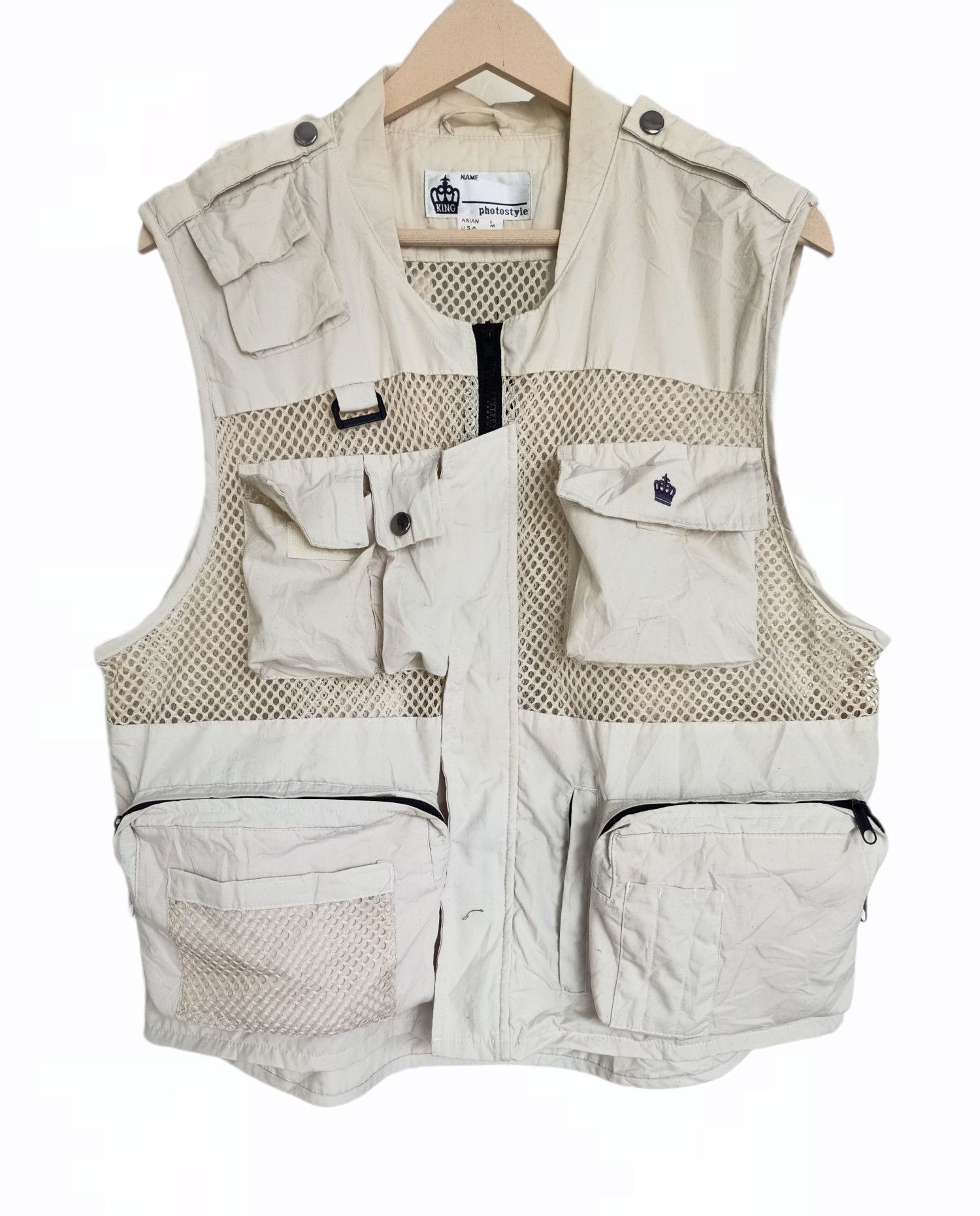 image of Outdoor Life x Tracey Vest Multipocket Photographer Tracey Vest in Beige, Men's (Size Medium)