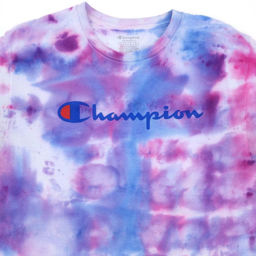 Champion Champion Custom Tie Dye Script Logo Tee T-Shirt Size US L / EU 52-54 / 3 - 2 Thumbnail