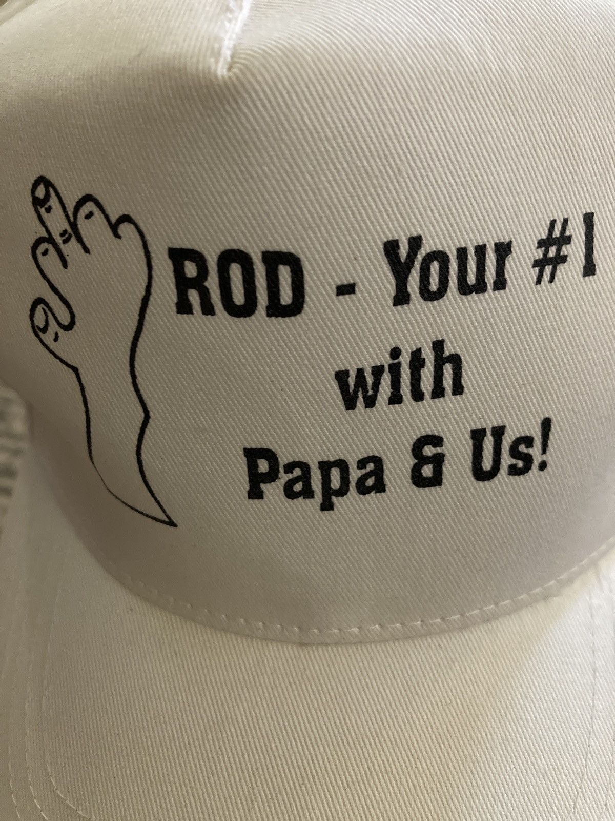 Vintage Rod Your #1 with papa us trucker hat cap funny white finger Size ONE SIZE - 2 Thumbnail