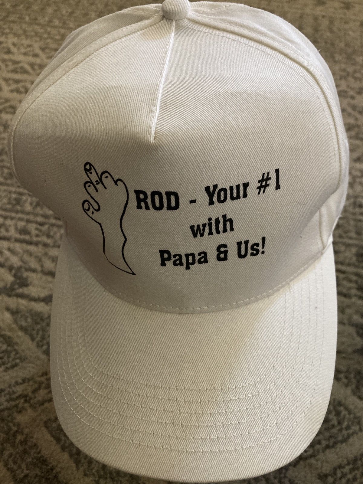 Vintage Rod Your #1 with papa us trucker hat cap funny white finger Size ONE SIZE - 1 Thumbnail