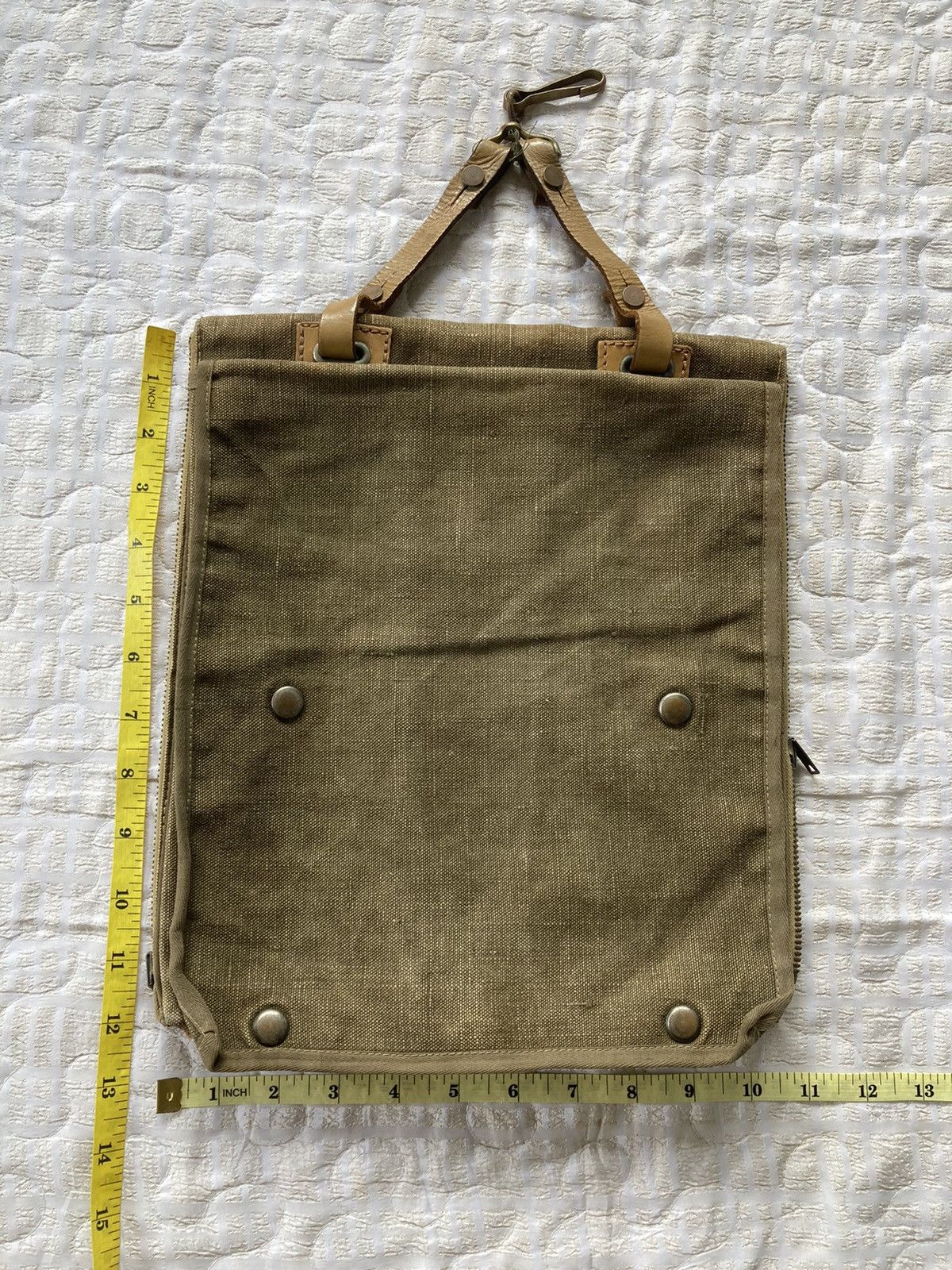 Vintage TRUE VINTAGE 1940-50s FRENCE LINEN DOCUMENT BAG Size ONE SIZE - 1 Thumbnail