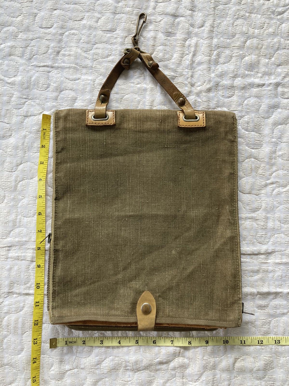 Vintage TRUE VINTAGE 1940-50s FRENCE LINEN DOCUMENT BAG Size ONE SIZE - 2 Thumbnail