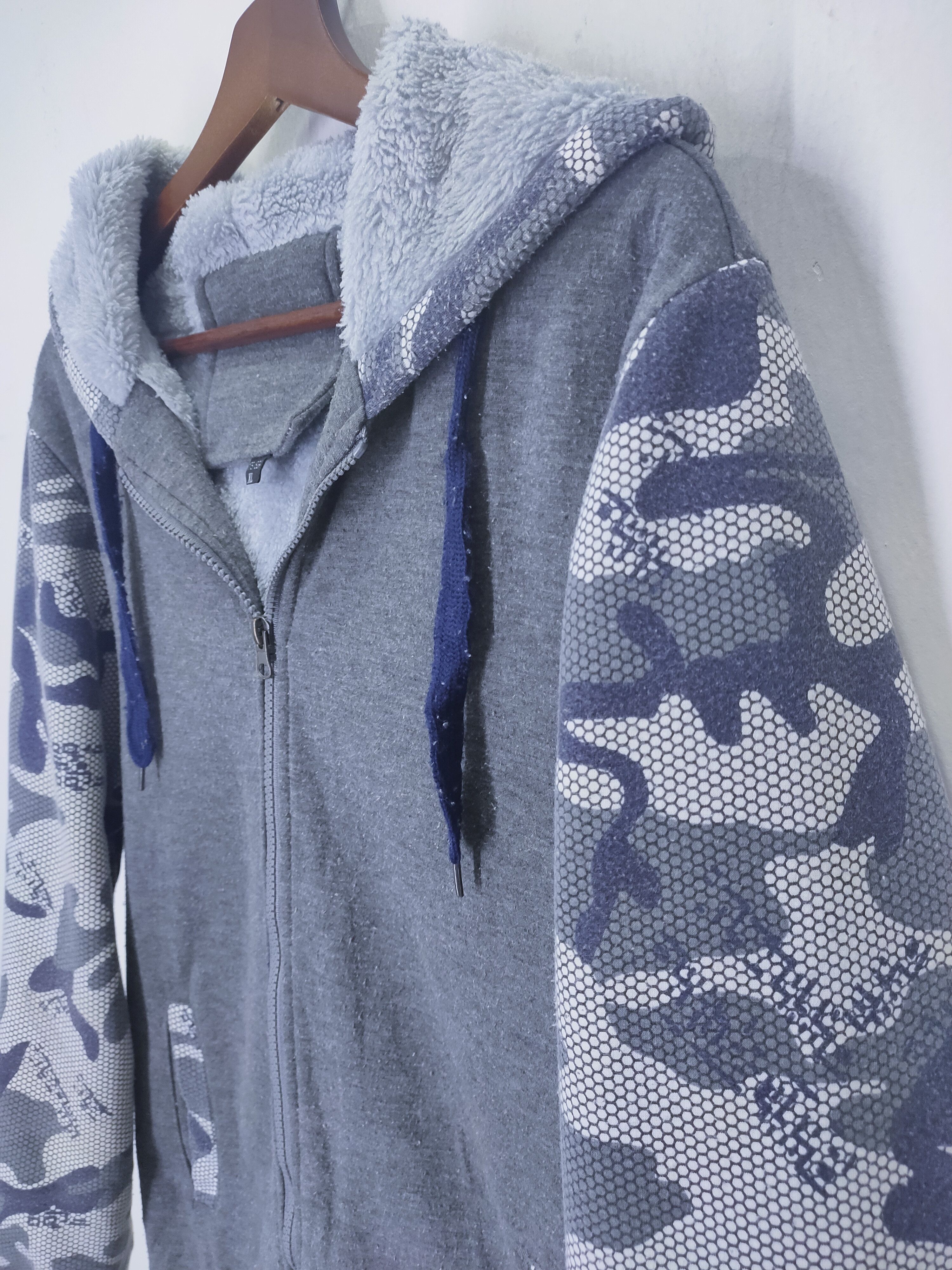 Other CAMO Net Zippe Sherpa Fleece Varsity Jacket Pullover Hoodie Size US L / EU 52-54 / 3 - 7 Thumbnail