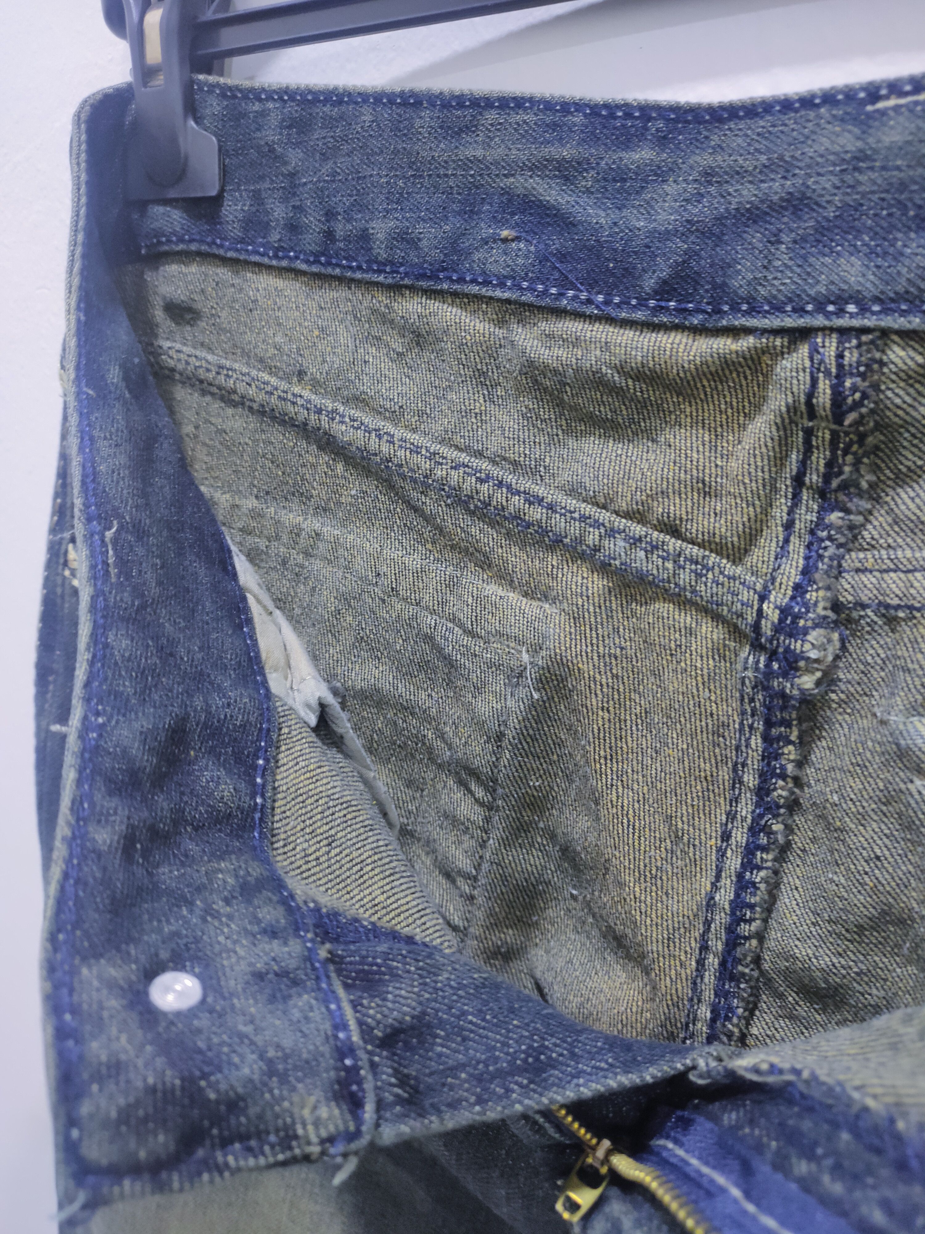 Japanese Brand × Seditionaries Rare Stone Wash Handcraft Art Embroidery Stitch Denim Jeans Size US 32 / EU 48 - 19 Thumbnail