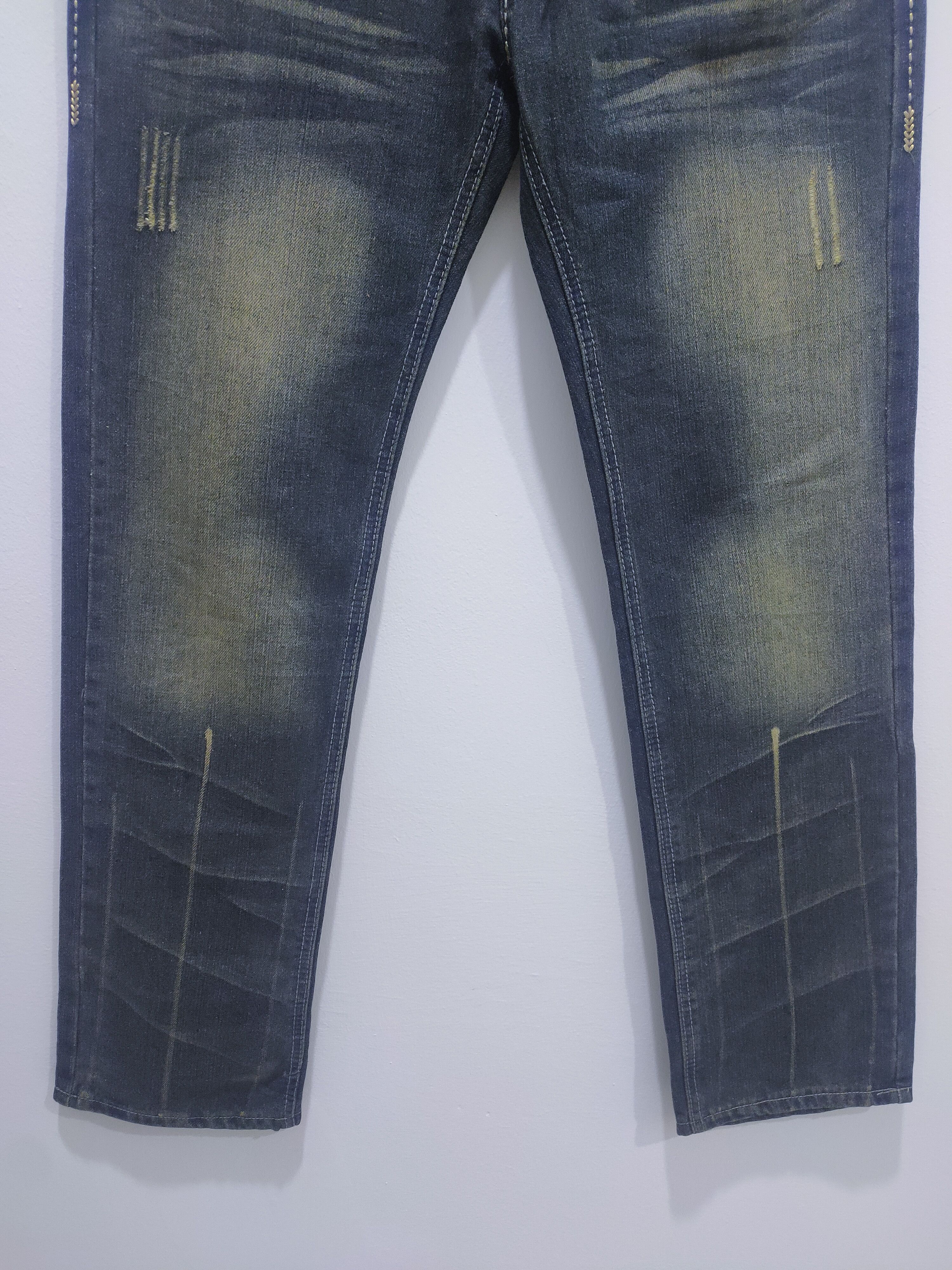 Japanese Brand × Seditionaries Rare Stone Wash Handcraft Art Embroidery Stitch Denim Jeans Size US 32 / EU 48 - 5 Thumbnail
