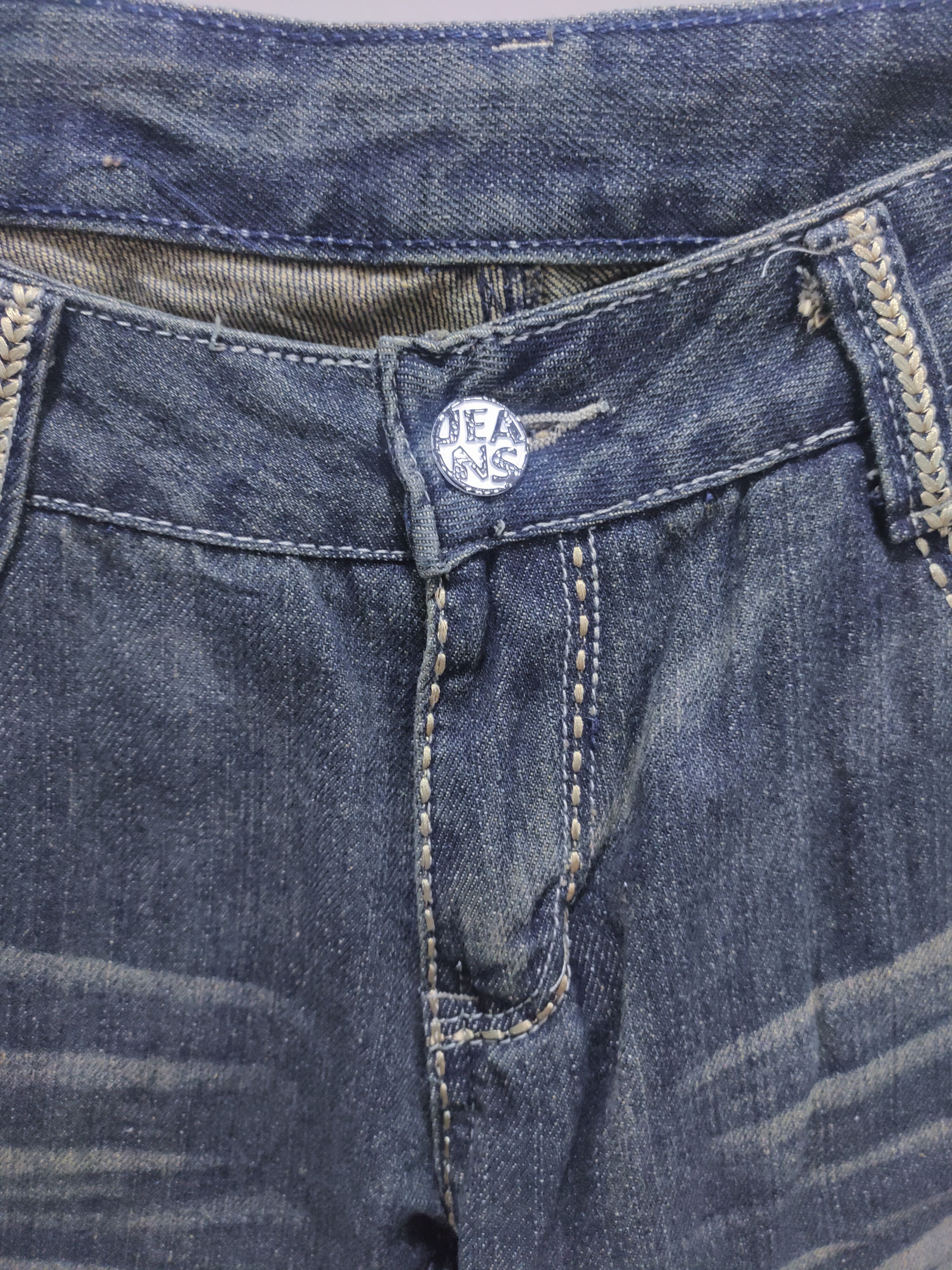 Japanese Brand × Seditionaries Rare Stone Wash Handcraft Art Embroidery Stitch Denim Jeans Size US 32 / EU 48 - 8 Thumbnail