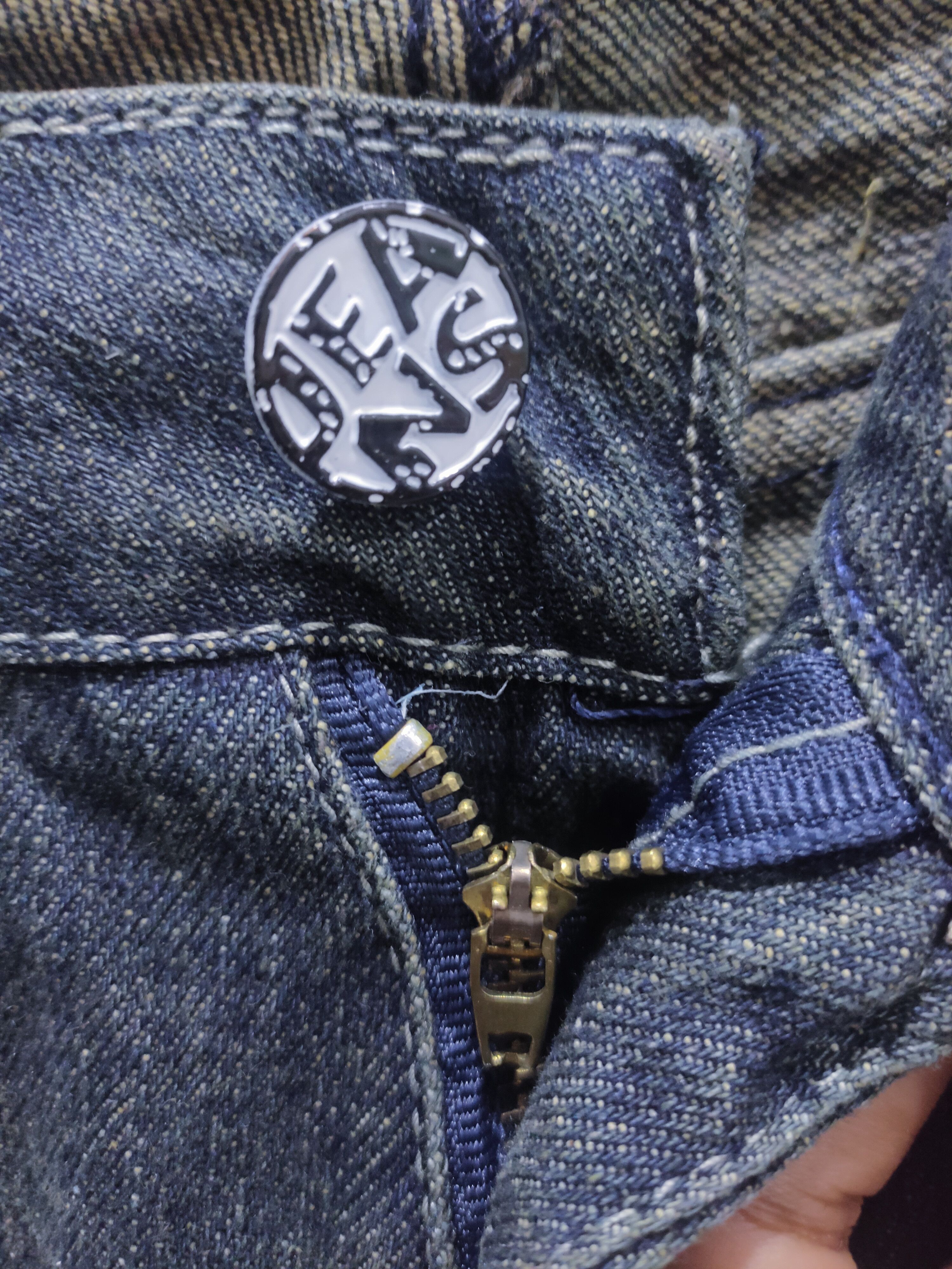 Japanese Brand × Seditionaries Rare Stone Wash Handcraft Art Embroidery Stitch Denim Jeans Size US 32 / EU 48 - 18 Thumbnail