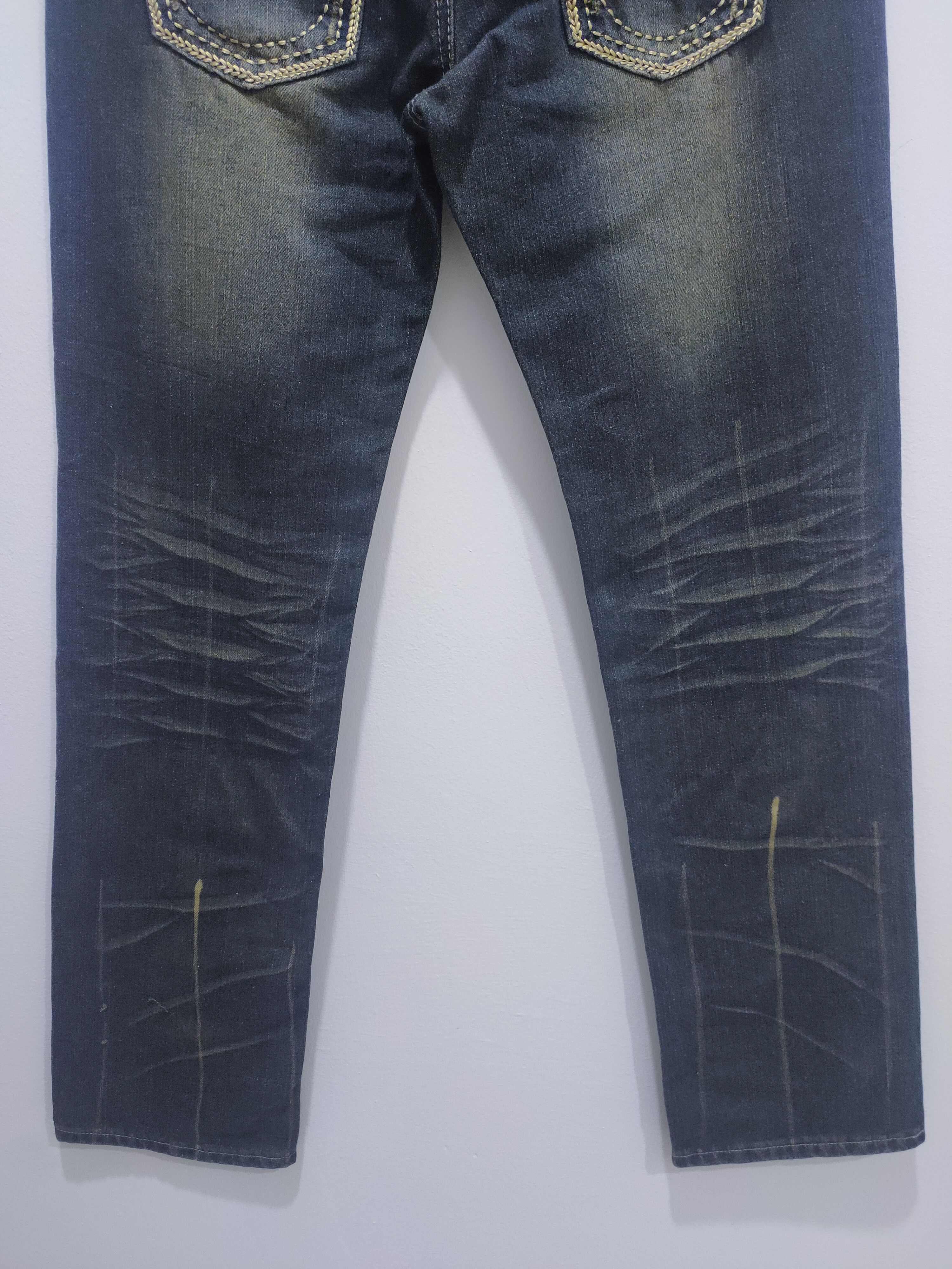 Japanese Brand × Seditionaries Rare Stone Wash Handcraft Art Embroidery Stitch Denim Jeans Size US 32 / EU 48 - 12 Thumbnail