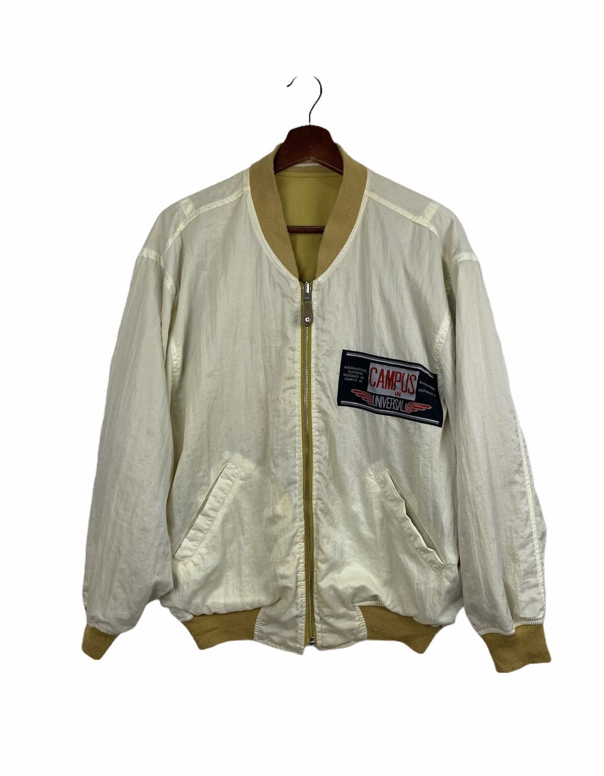 JB Classics × Universal Overall Chicago JBC CAMPUS Rare Reversible Patchwork Varsity Bomber Jacket Size US L / EU 52-54 / 3 - 4 Thumbnail