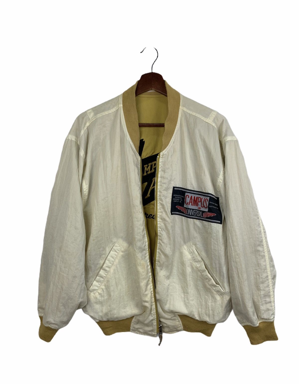 JB Classics × Universal Overall Chicago JBC CAMPUS Rare Reversible Patchwork Varsity Bomber Jacket Size US L / EU 52-54 / 3 - 6 Thumbnail