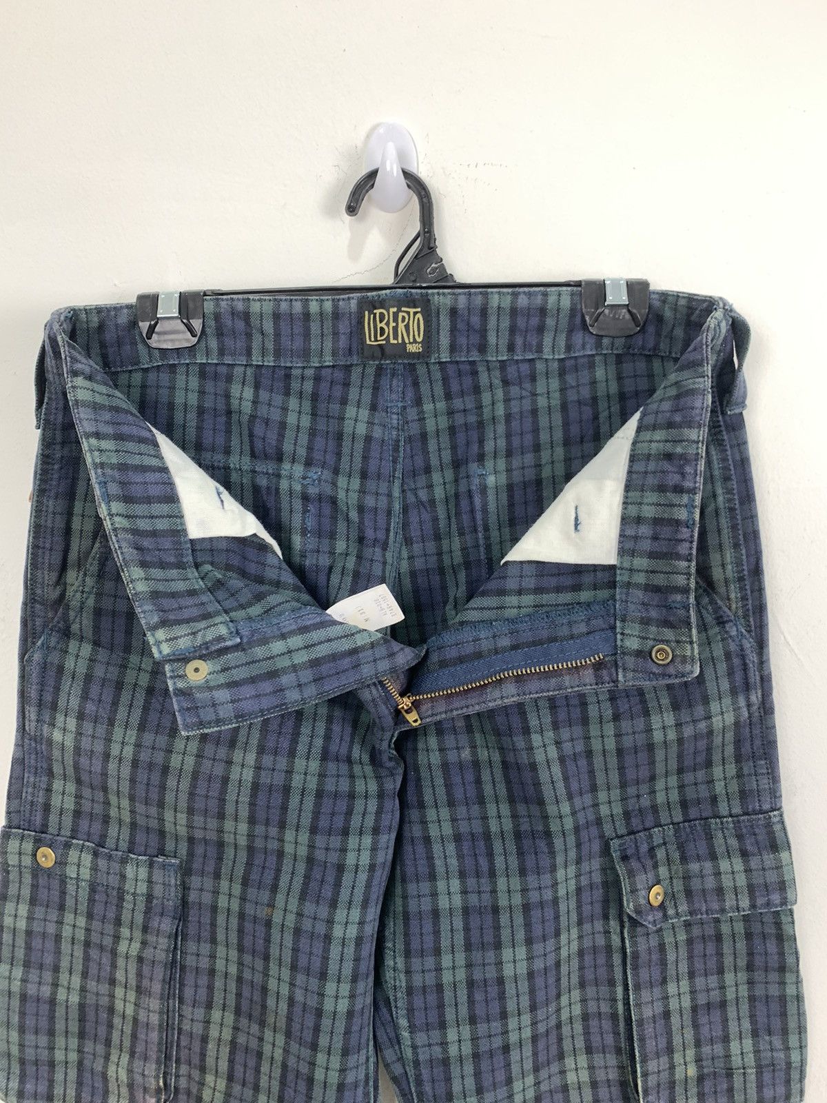 Liberty × Other × Seditionaries LIBERTO PARIS Tartan Baggy Punk Streetwear Denim Cargo Pant Size US 31 - 17 Thumbnail