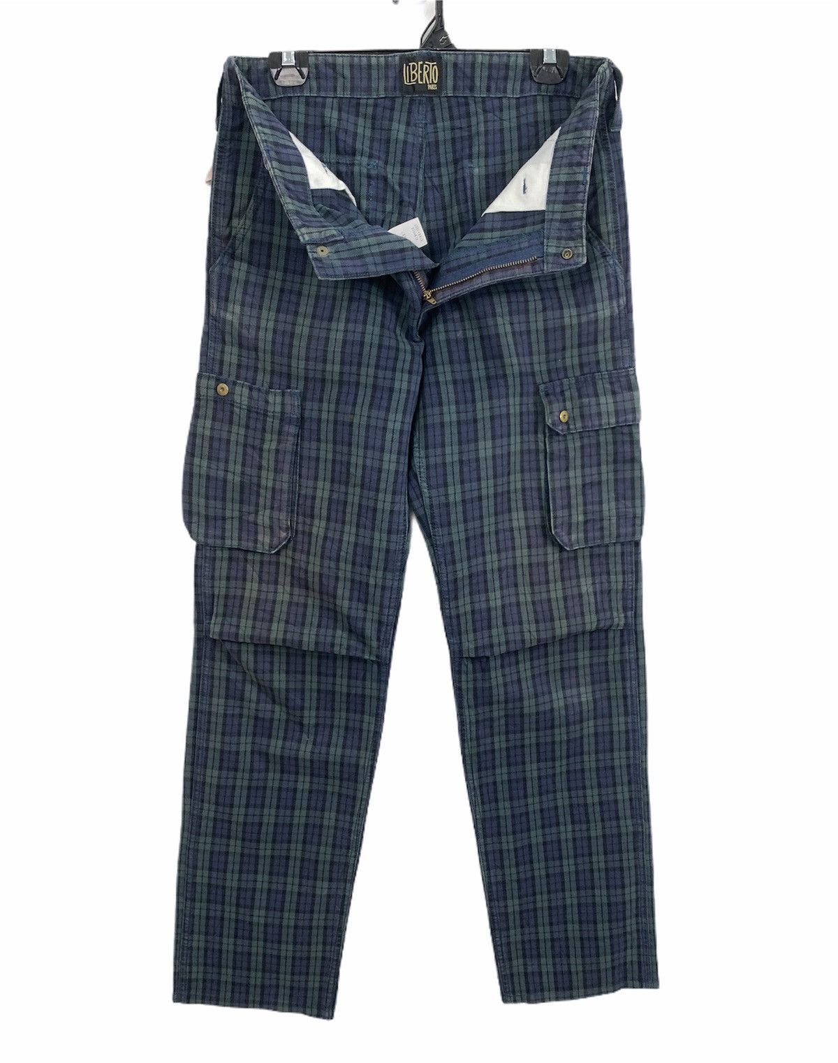 Liberty × Other × Seditionaries LIBERTO PARIS Tartan Baggy Punk Streetwear Denim Cargo Pant Size US 31 - 3 Thumbnail