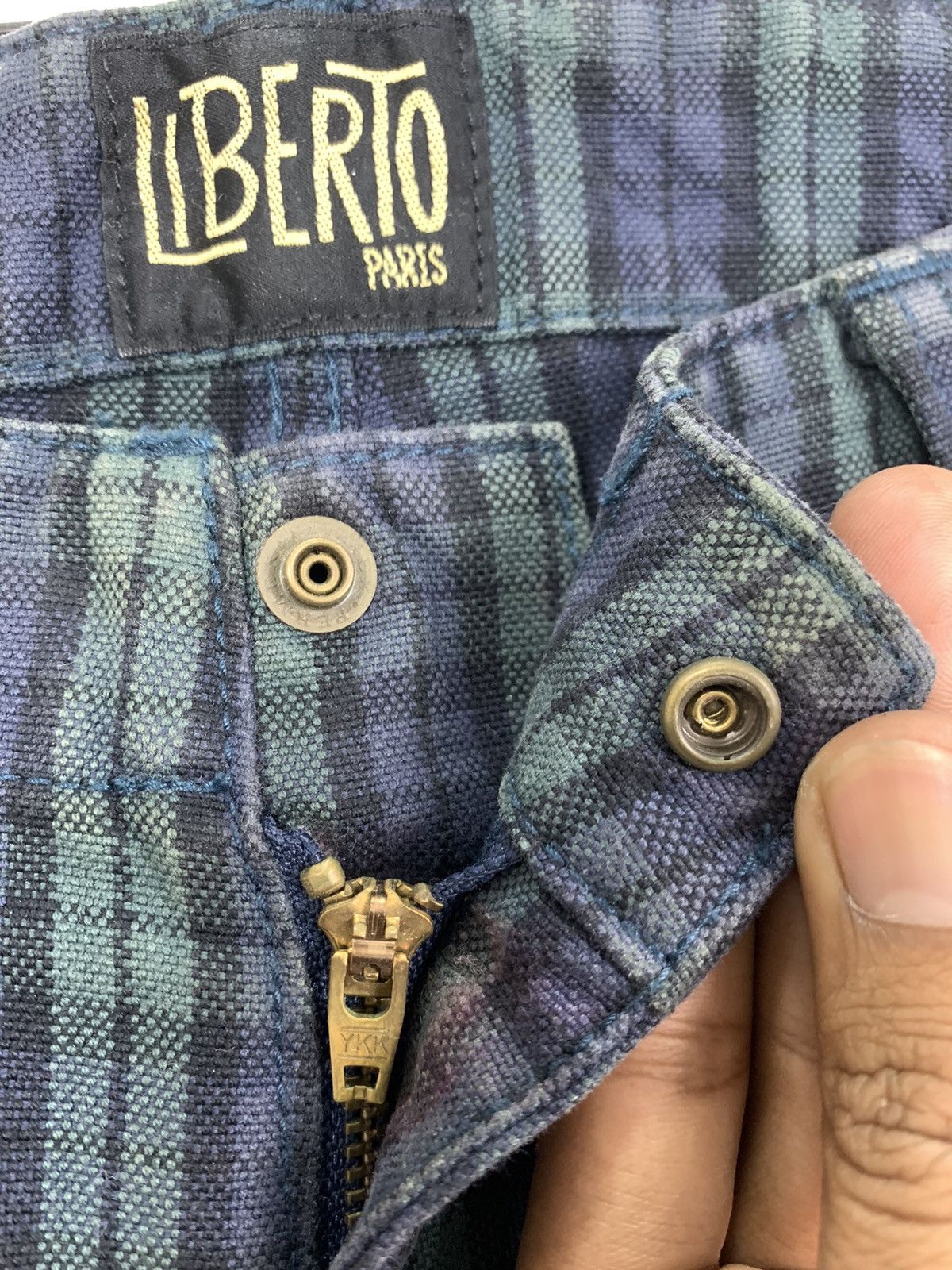 Liberty × Other × Seditionaries LIBERTO PARIS Tartan Baggy Punk Streetwear Denim Cargo Pant Size US 31 - 16 Thumbnail