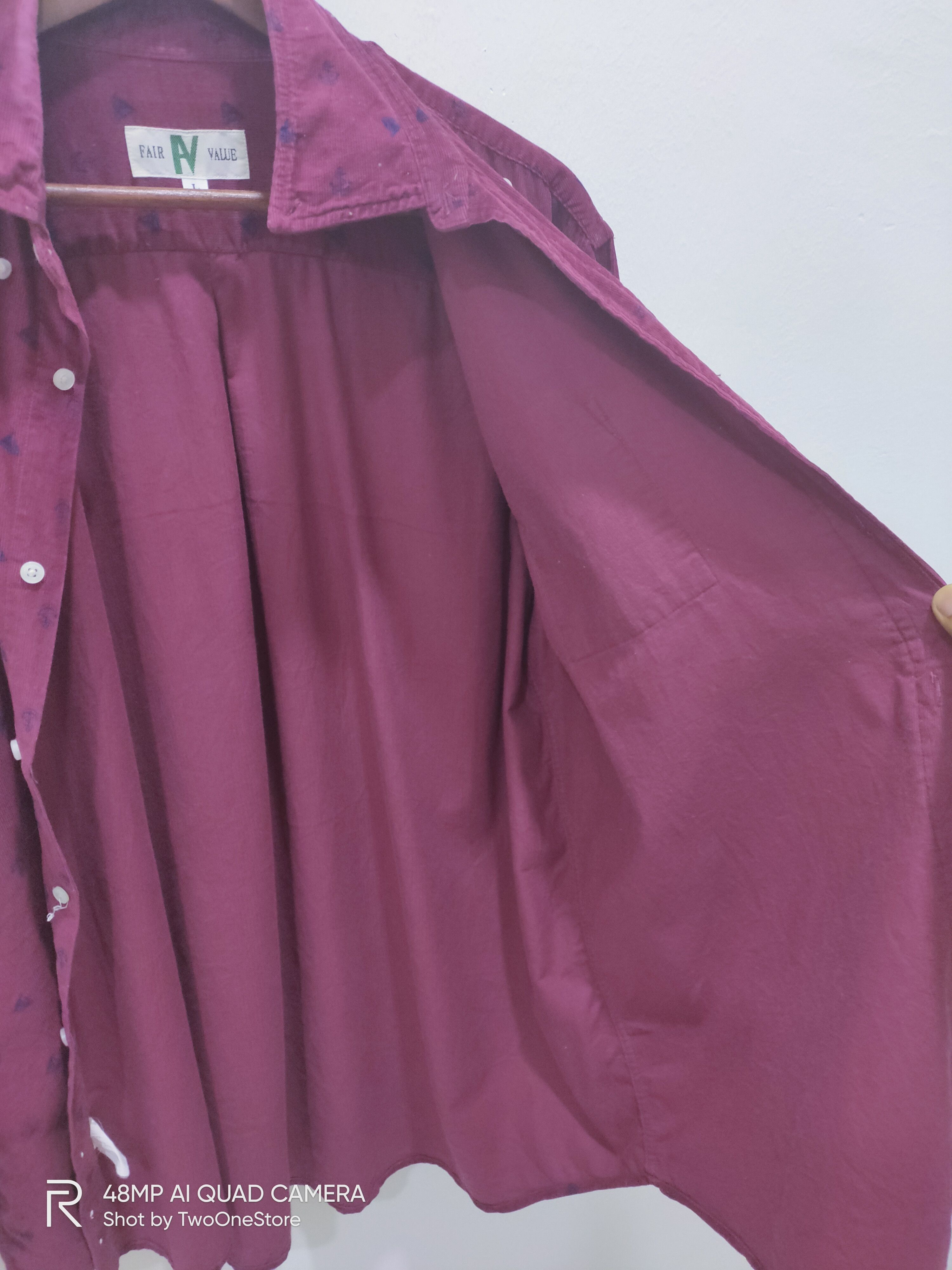 Flannel × Velvet Vintage FAIR VALUE Fullprint Monogram Corduroy Velvet Shirt Size US L / EU 52-54 / 3 - 7 Thumbnail