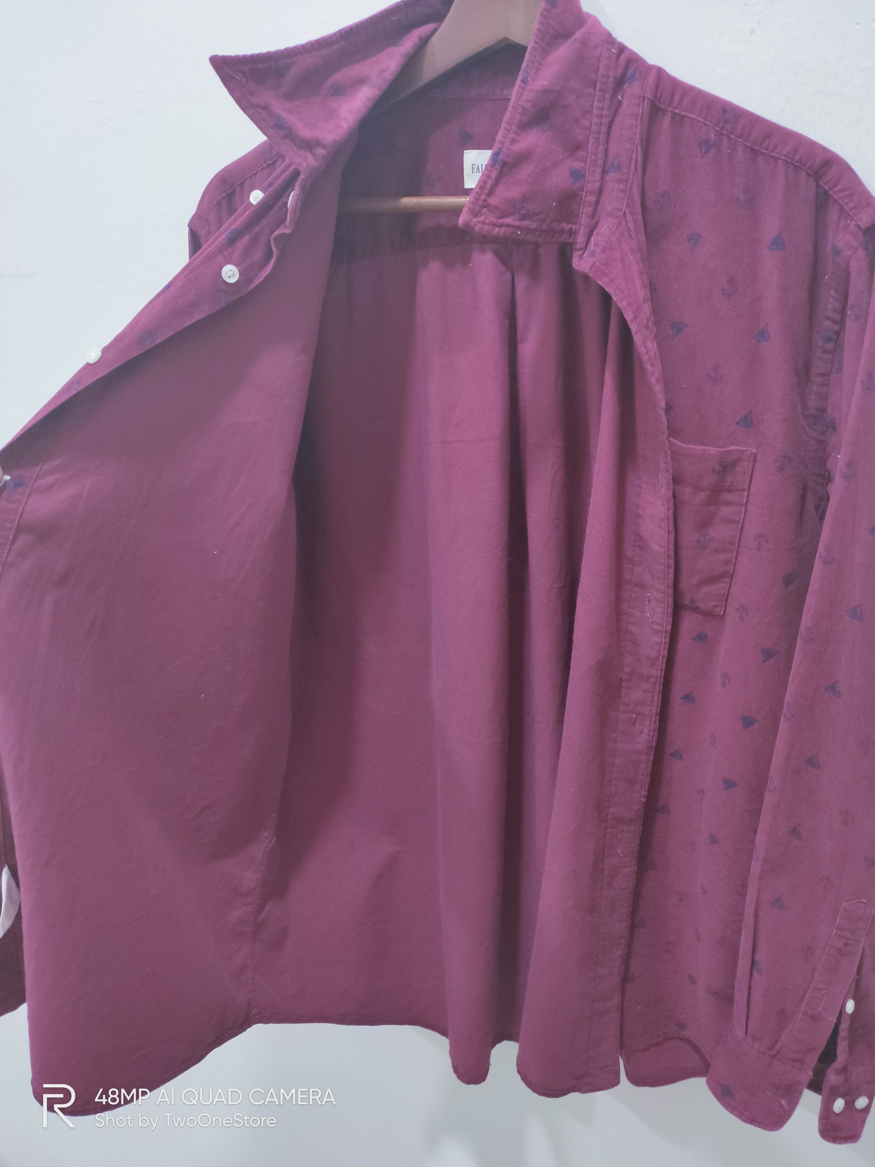 Flannel × Velvet Vintage FAIR VALUE Fullprint Monogram Corduroy Velvet Shirt Size US L / EU 52-54 / 3 - 4 Thumbnail