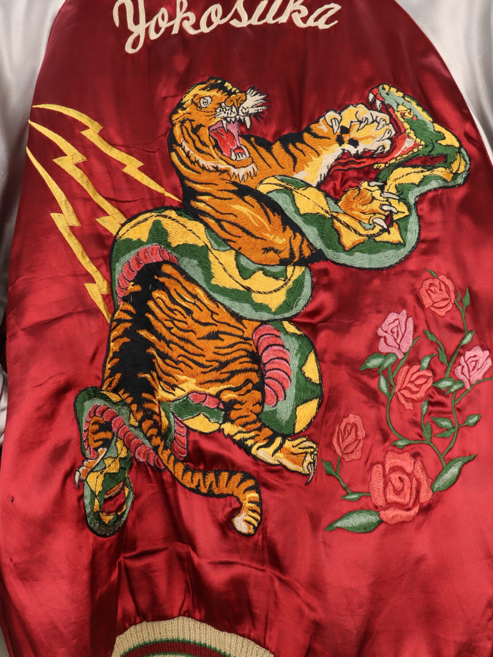 Tailor Toyo Vtg. Sukajan Reversible Tiger Snake Satin Embroidery F/S 08 Size US M / EU 48-50 / 2 - 15 Thumbnail