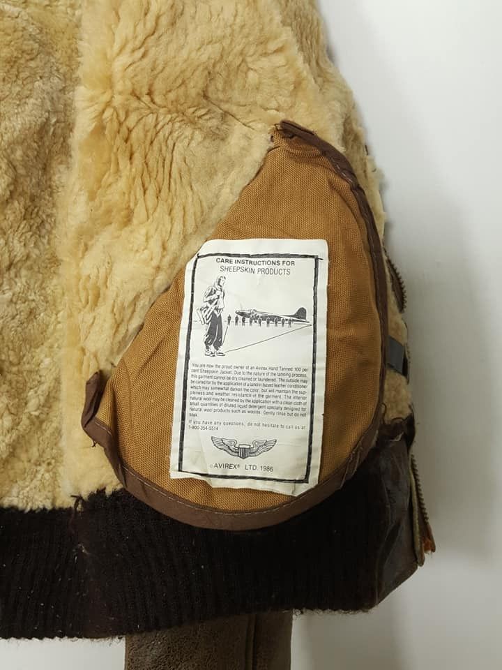Avirex Vtg. Avirex B-6 Sheepskin USAAF Flight Bomber Leather Jkt Size US M / EU 48-50 / 2 - 16 Thumbnail