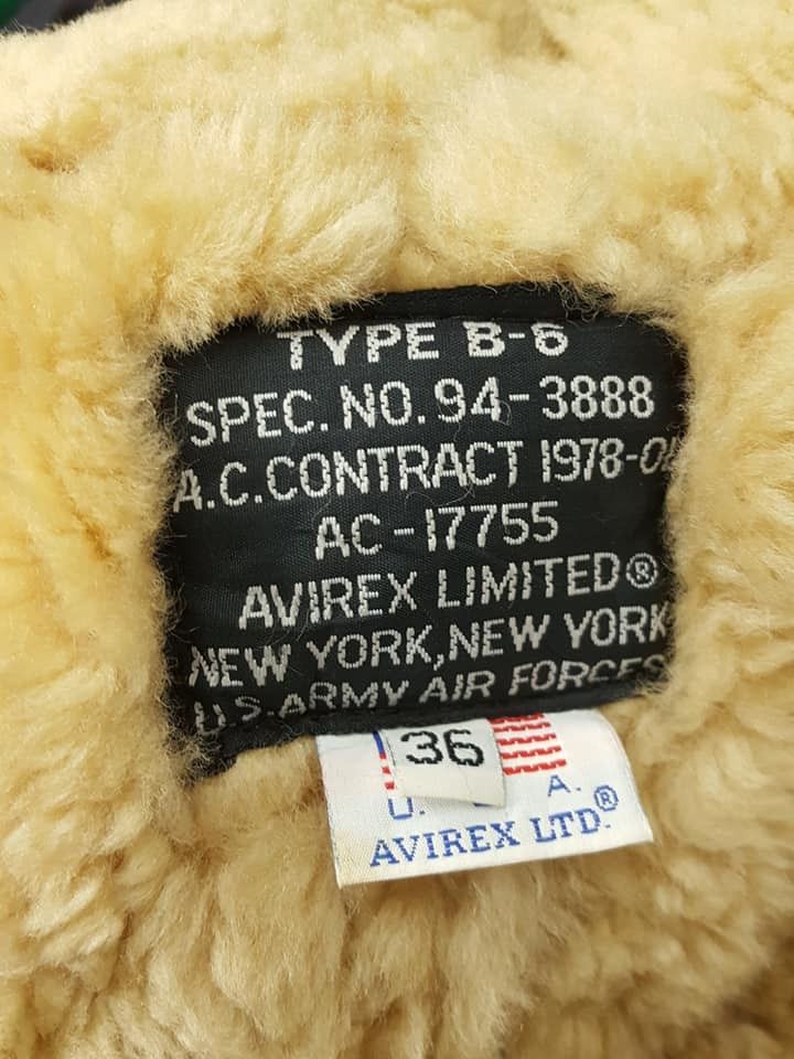 Avirex Vtg. Avirex B-6 Sheepskin USAAF Flight Bomber Leather Jkt Size US M / EU 48-50 / 2 - 20 Thumbnail
